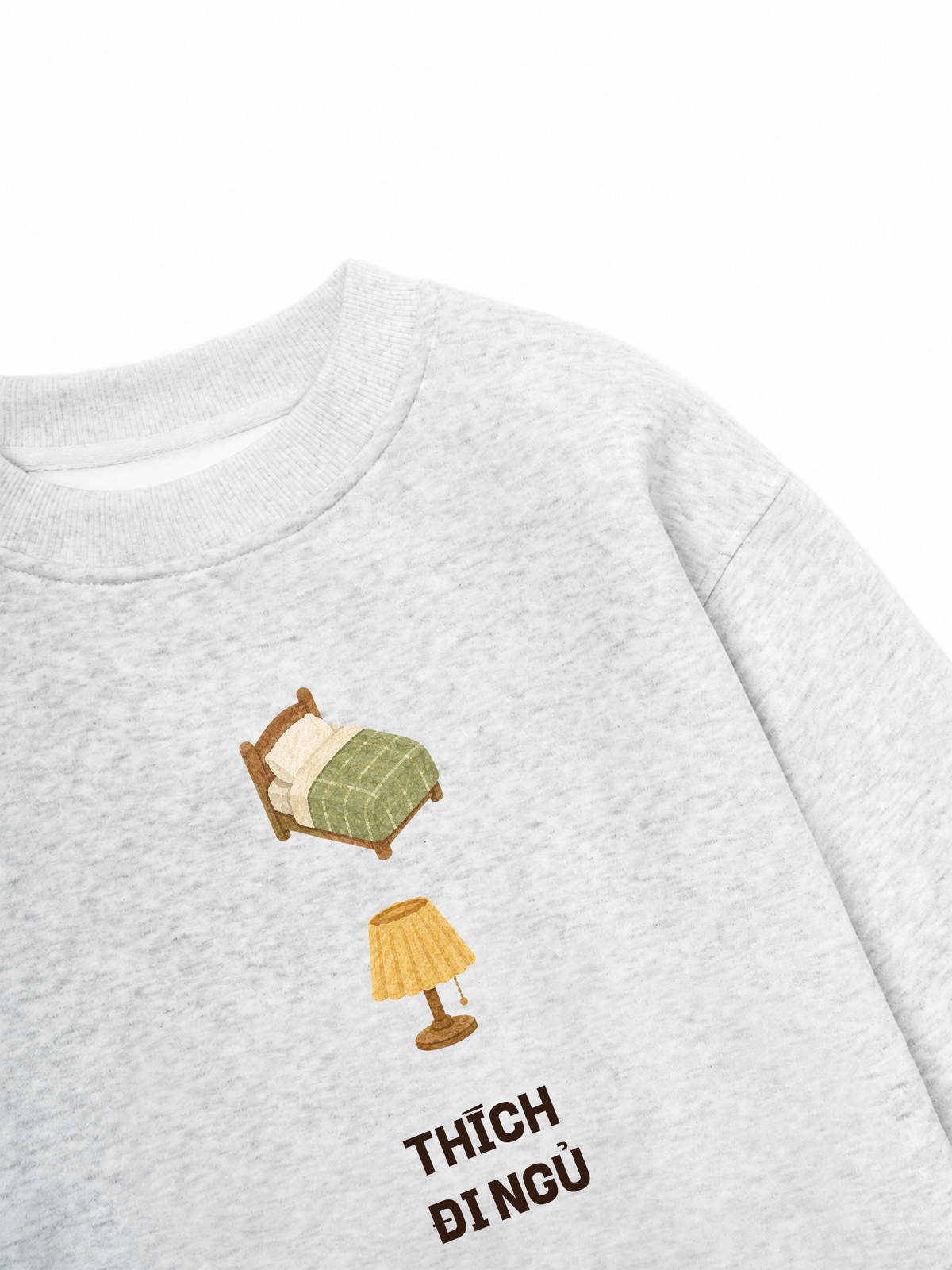 Áo Sweater Nỉ Hai Da Thích Đi Ngủ