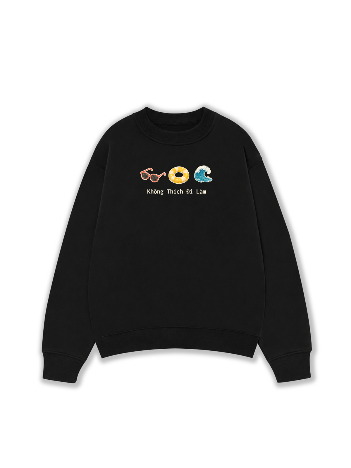 Áo Sweater Nỉ Hai Da Không Thích Đi Làm