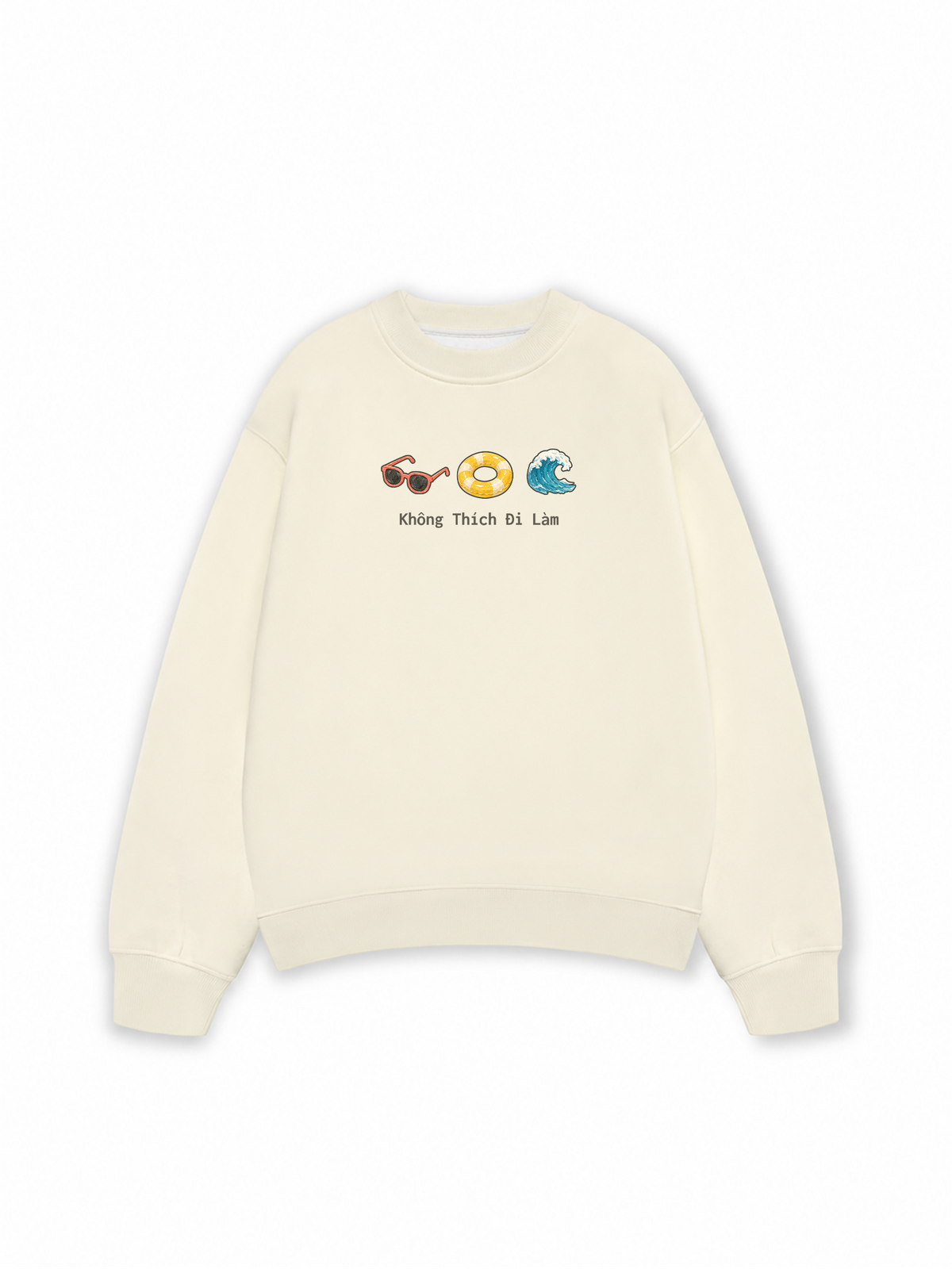 Áo Sweater Nỉ Hai Da Không Thích Đi Làm