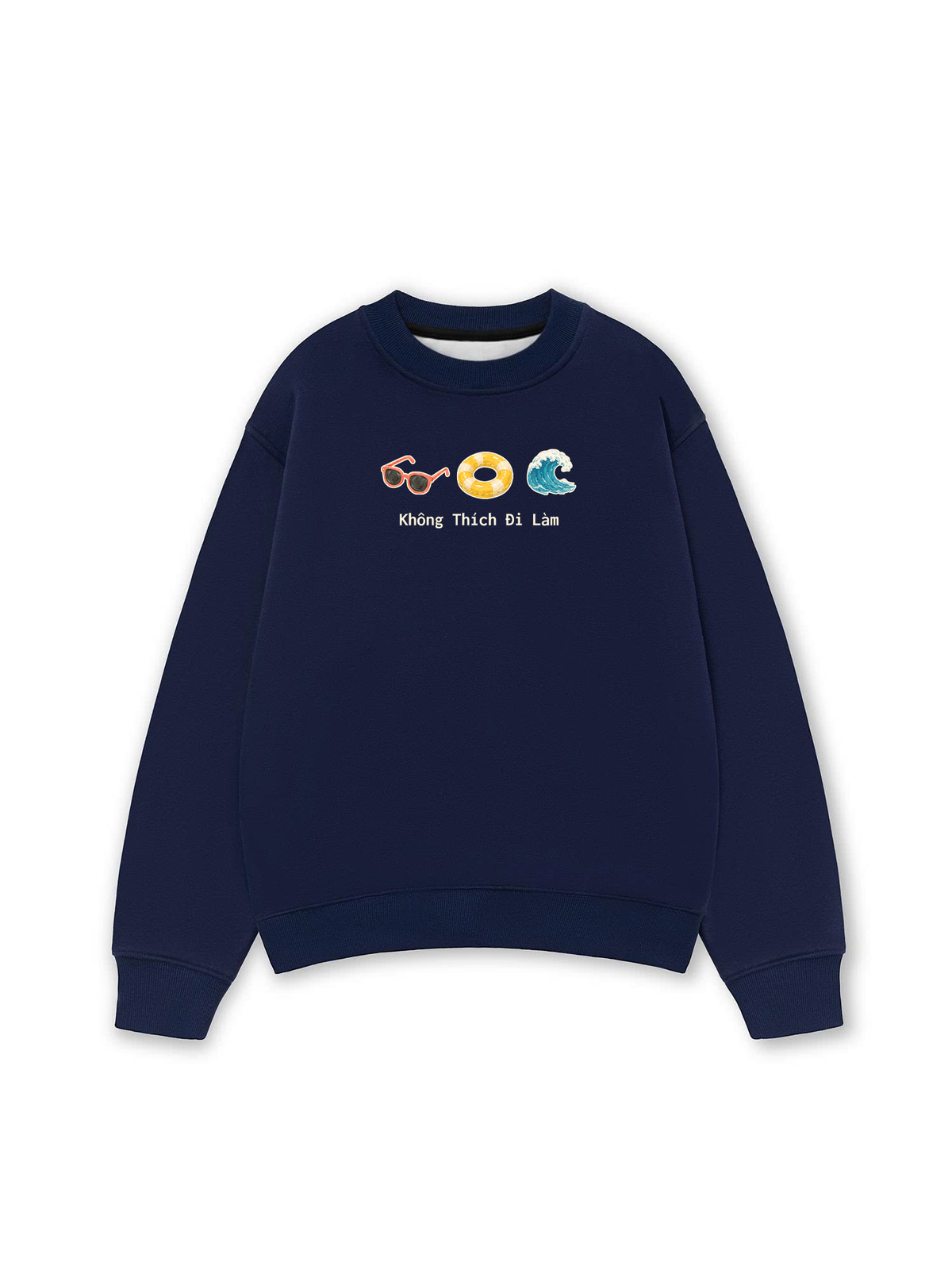 Áo Sweater Nỉ Hai Da Không Thích Đi Làm
