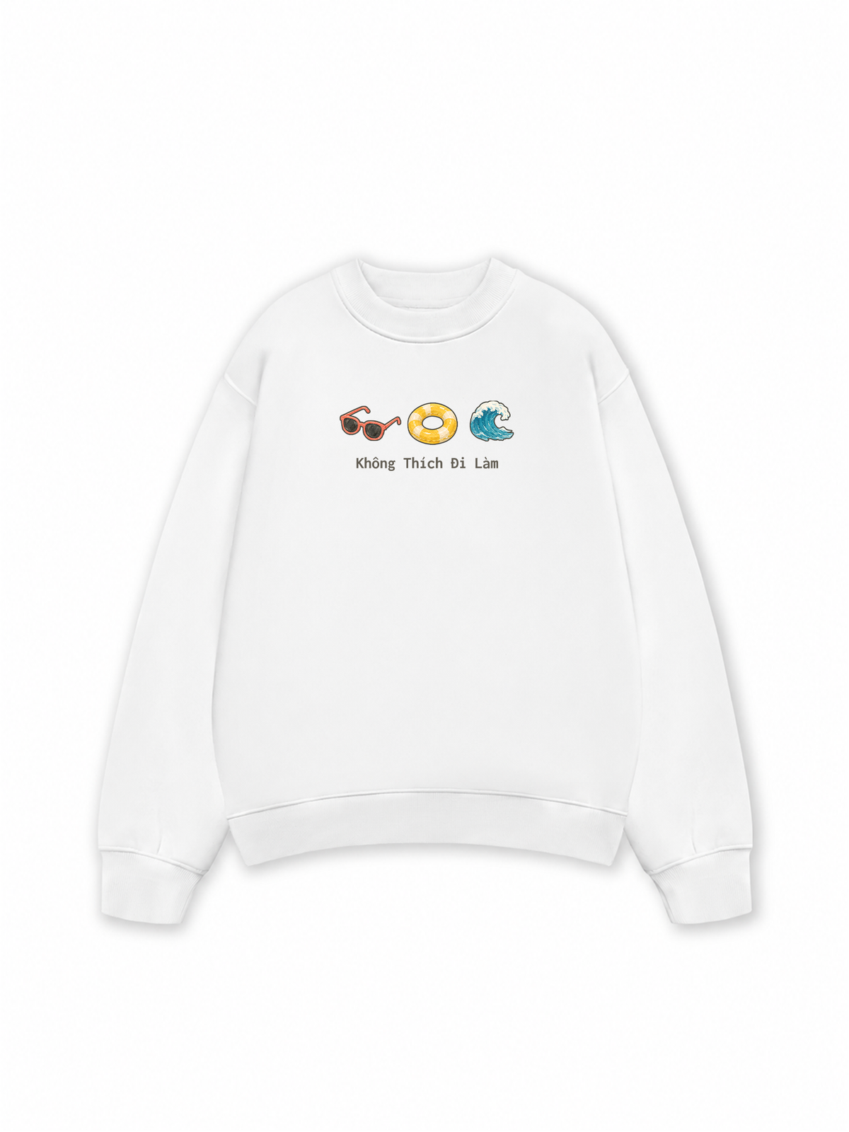 Áo Sweater Nỉ Hai Da Không Thích Đi Làm