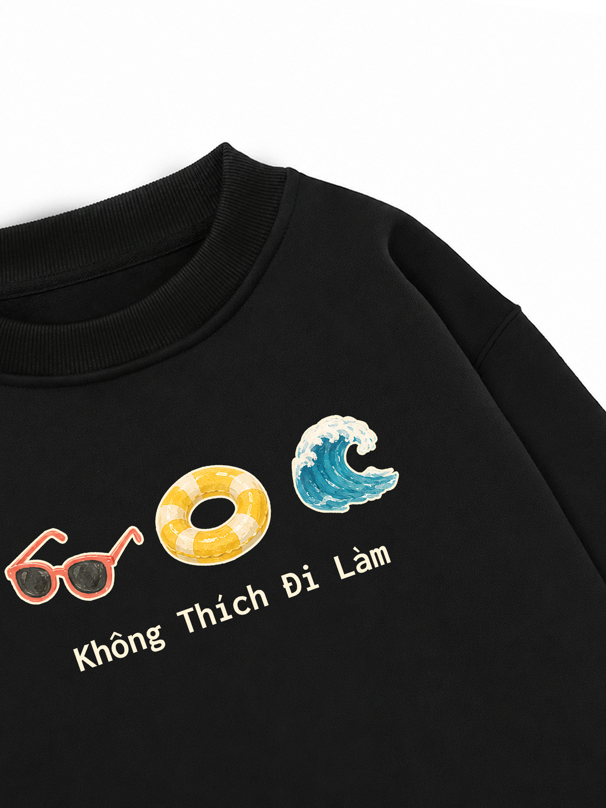 Áo Sweater Nỉ Hai Da Không Thích Đi Làm