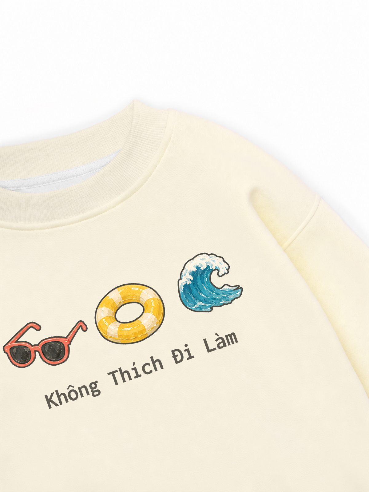 Áo Sweater Nỉ Hai Da Không Thích Đi Làm