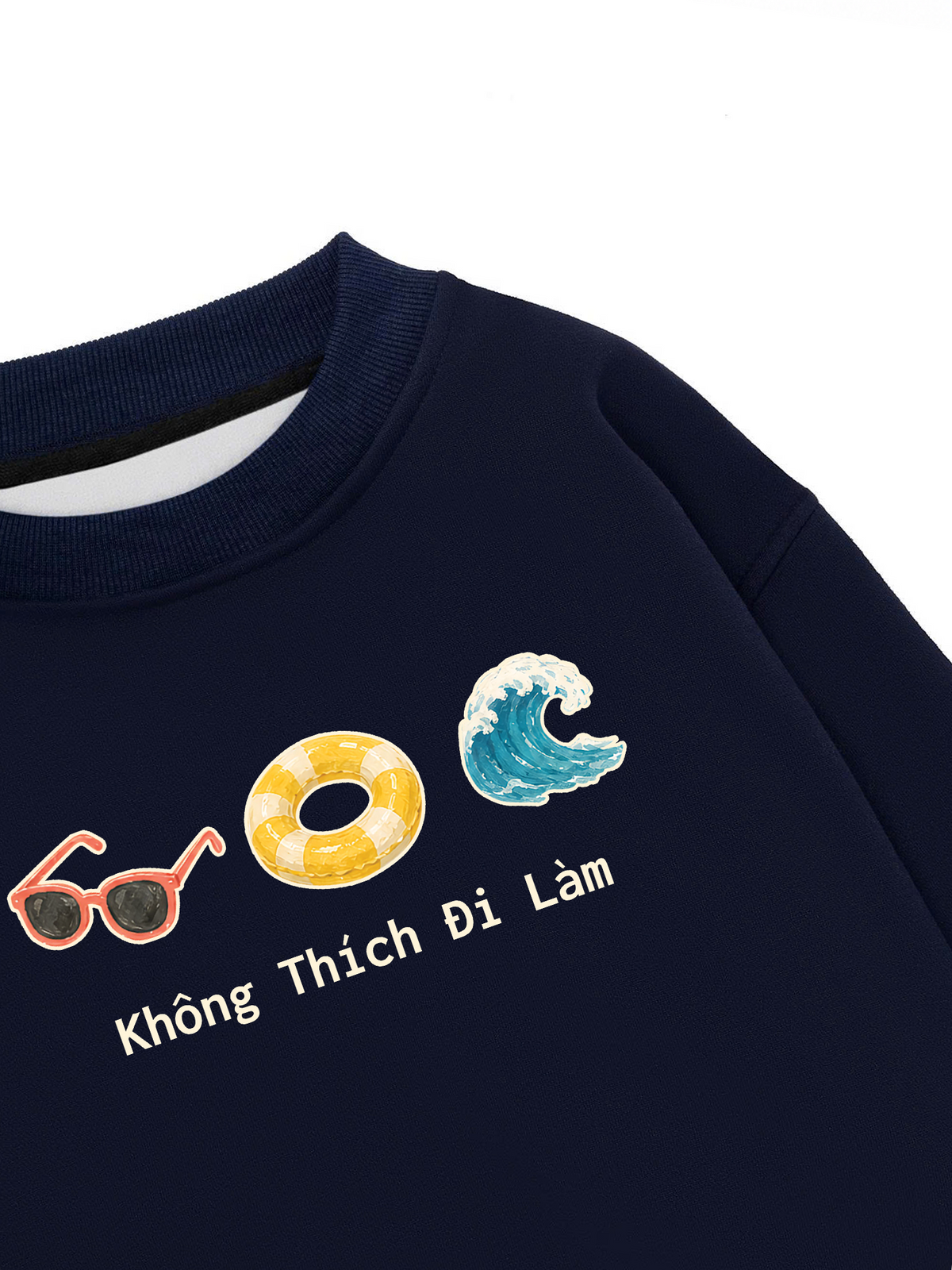 Áo Sweater Nỉ Hai Da Không Thích Đi Làm