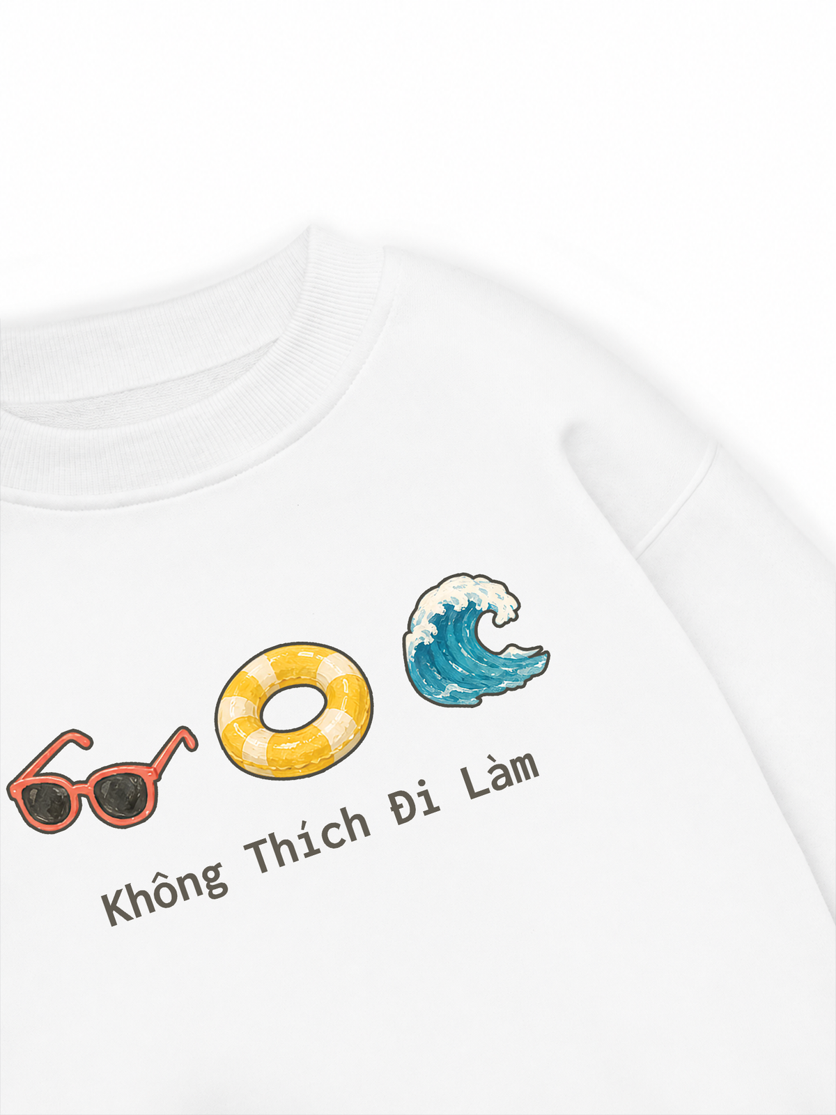 Áo Sweater Nỉ Hai Da Không Thích Đi Làm