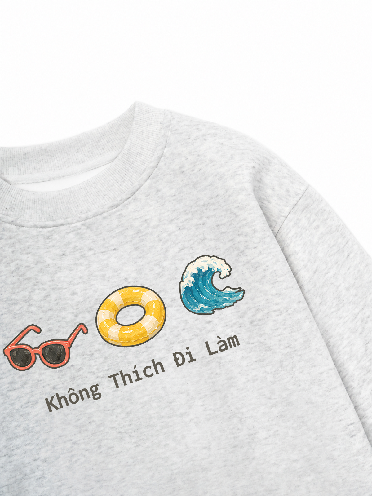 Áo Sweater Nỉ Hai Da Không Thích Đi Làm