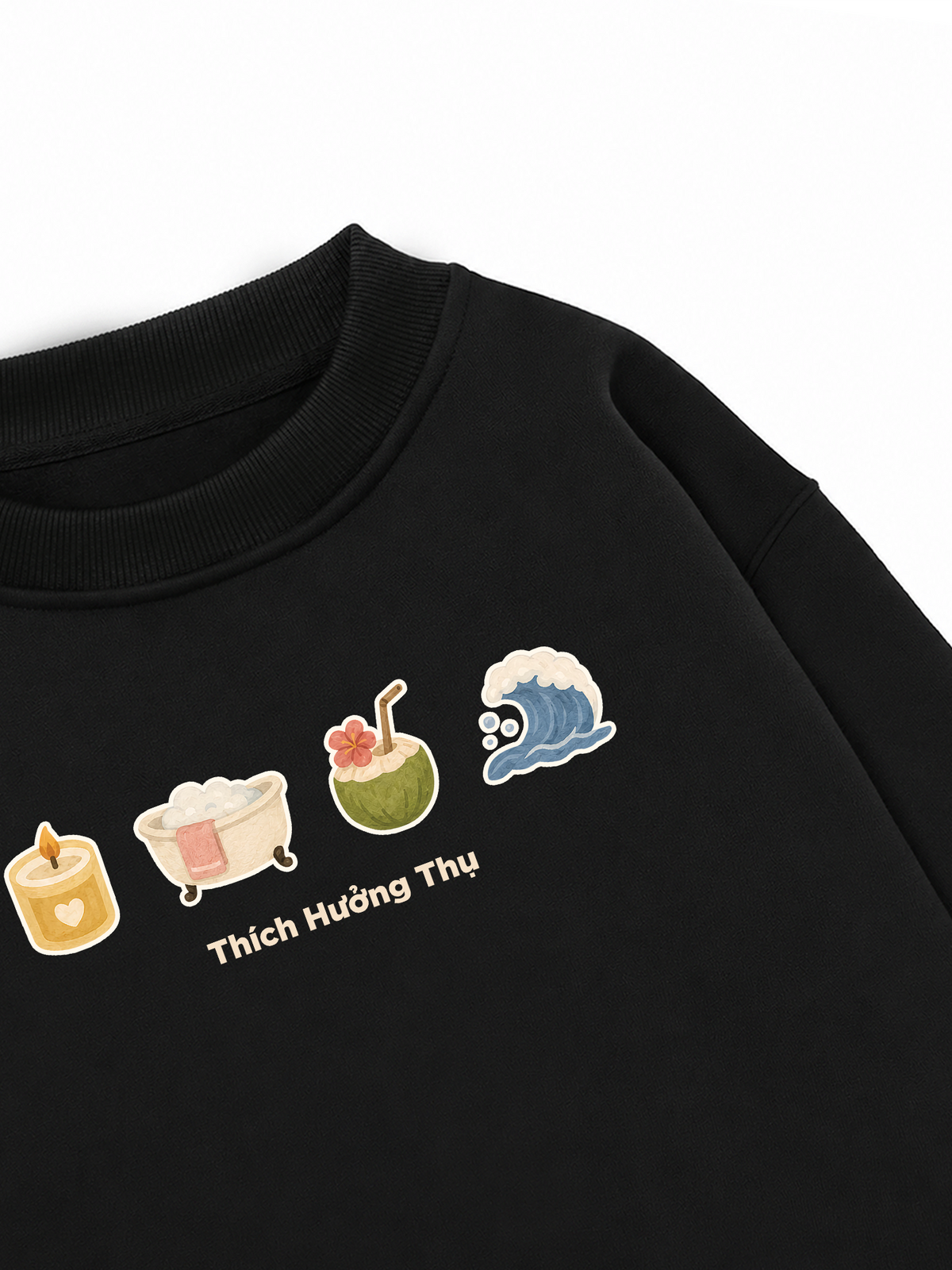 Áo Sweater Nỉ Hai Da Thích Hưởng Thụ