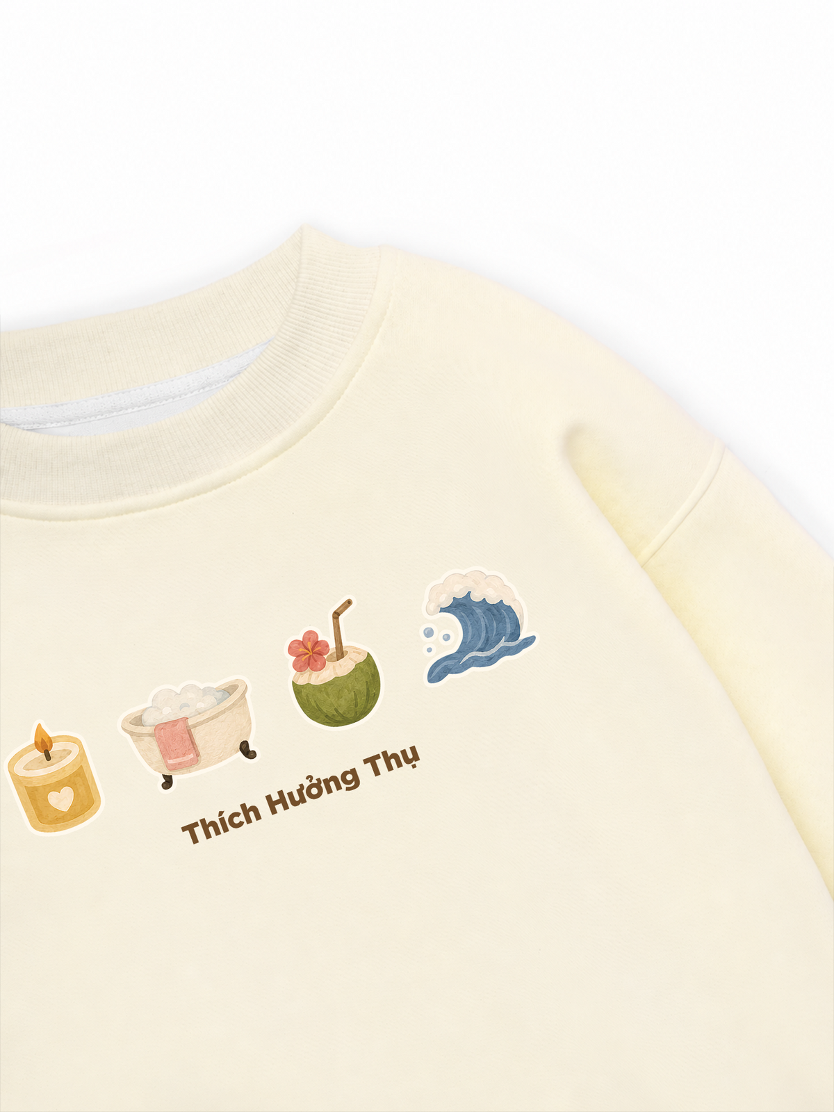 Áo Sweater Nỉ Hai Da Thích Hưởng Thụ