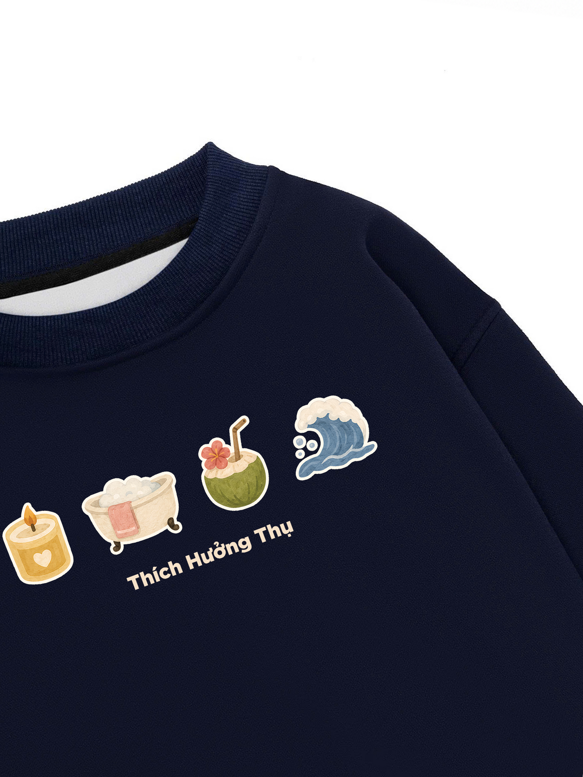 Áo Sweater Nỉ Hai Da Thích Hưởng Thụ