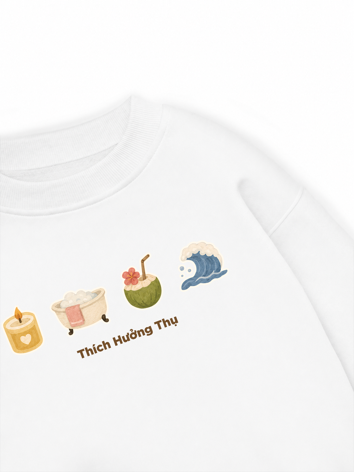 Áo Sweater Nỉ Hai Da Thích Hưởng Thụ
