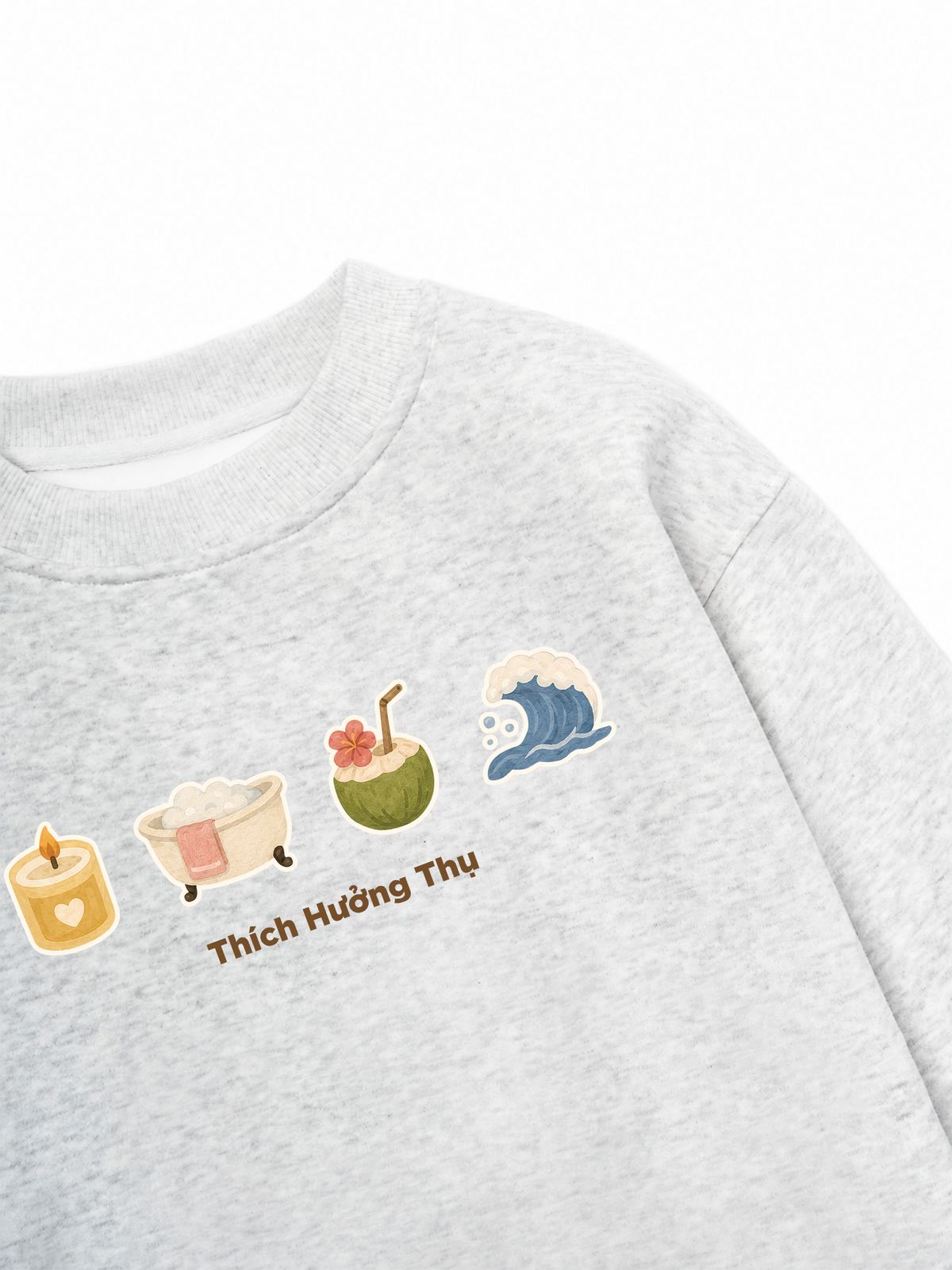 Áo Sweater Nỉ Hai Da Thích Hưởng Thụ