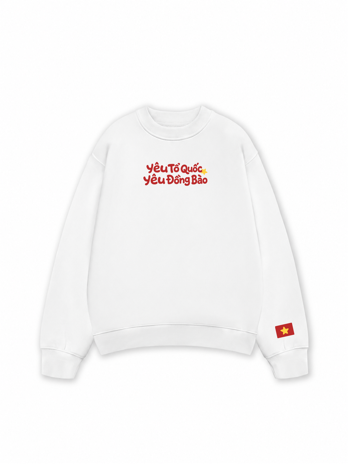 Áo Sweater Nỉ Hai Da Yêu Tổ Quốc, Yêu Đồng Bào