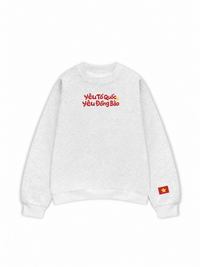 Áo Sweater Nỉ Hai Da Yêu Tổ Quốc, Yêu Đồng Bào