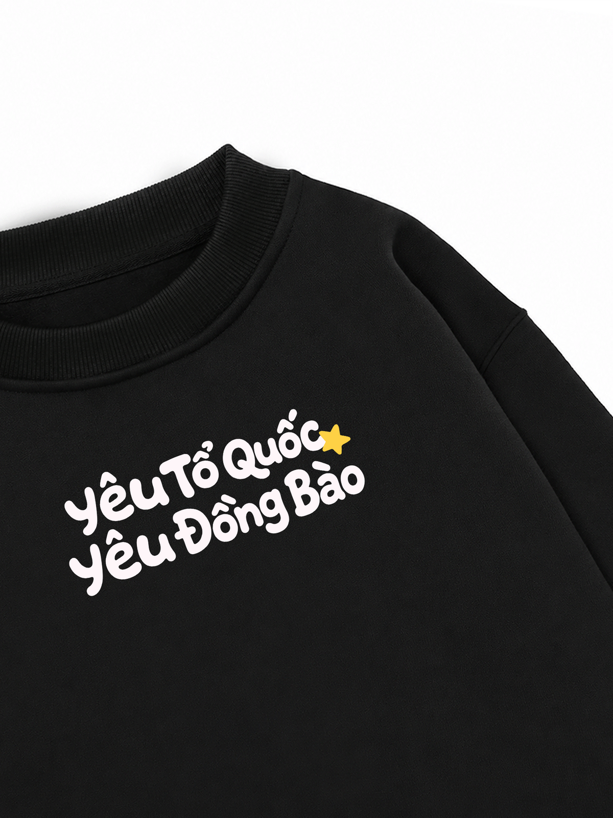 Áo Sweater Nỉ Hai Da Yêu Tổ Quốc, Yêu Đồng Bào