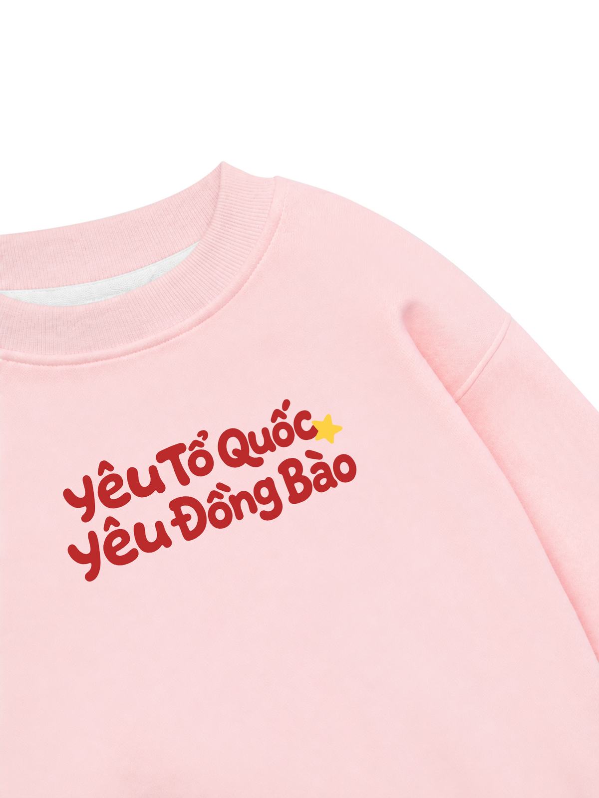 Áo Sweater Nỉ Hai Da Yêu Tổ Quốc, Yêu Đồng Bào