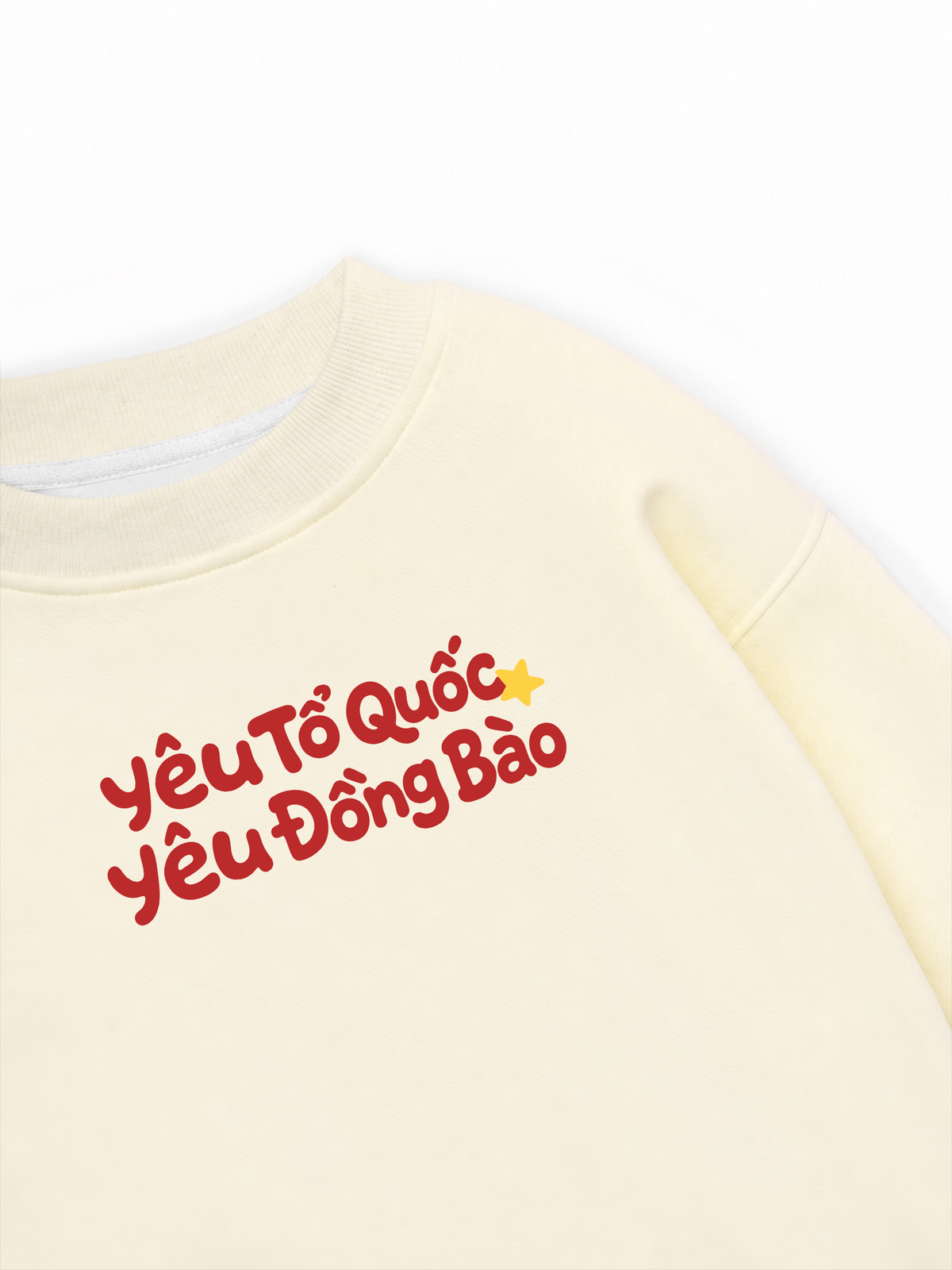 Áo Sweater Nỉ Hai Da Yêu Tổ Quốc, Yêu Đồng Bào