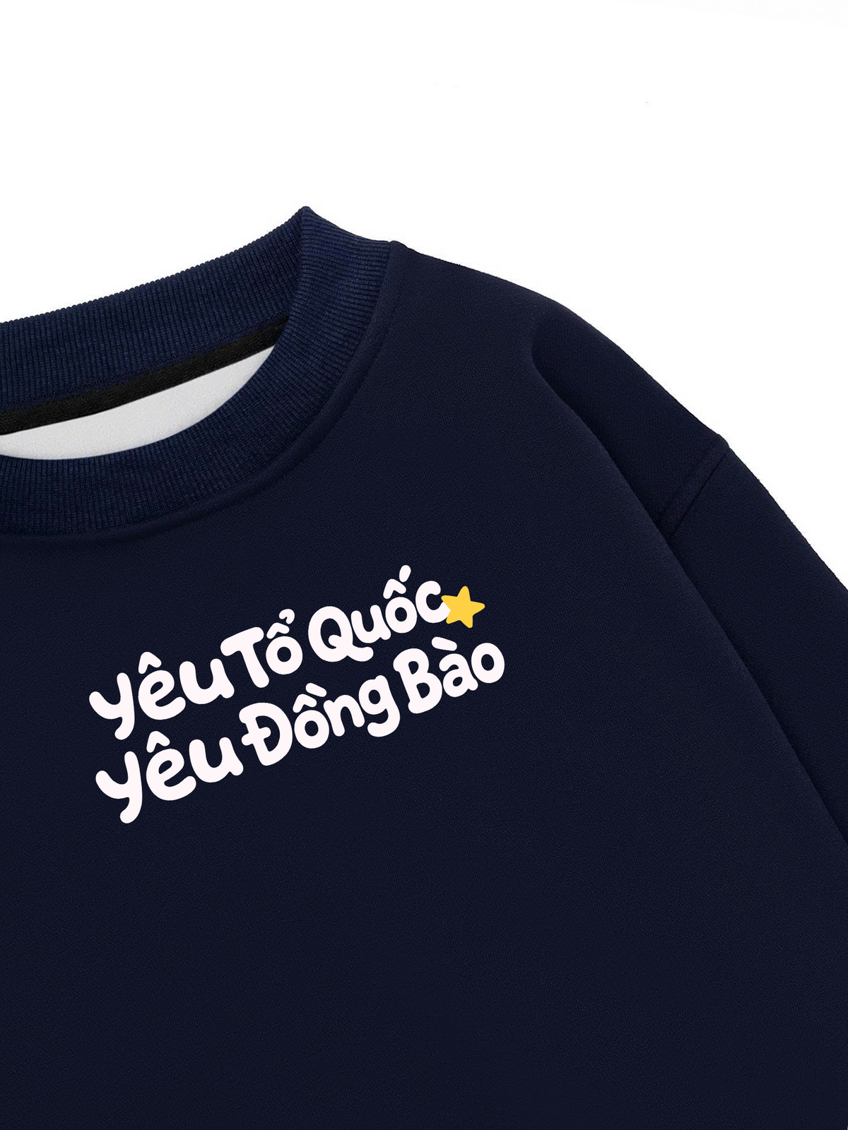 Áo Sweater Nỉ Hai Da Yêu Tổ Quốc, Yêu Đồng Bào