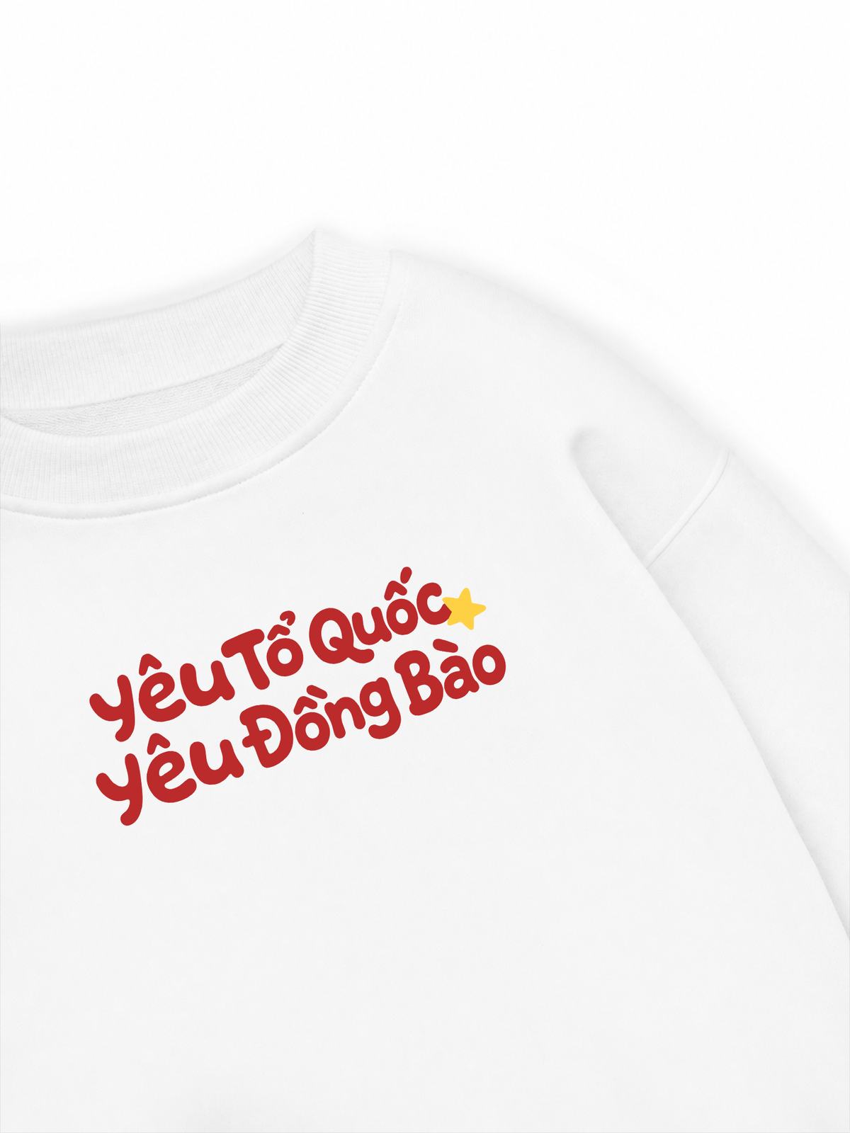 Áo Sweater Nỉ Hai Da Yêu Tổ Quốc, Yêu Đồng Bào