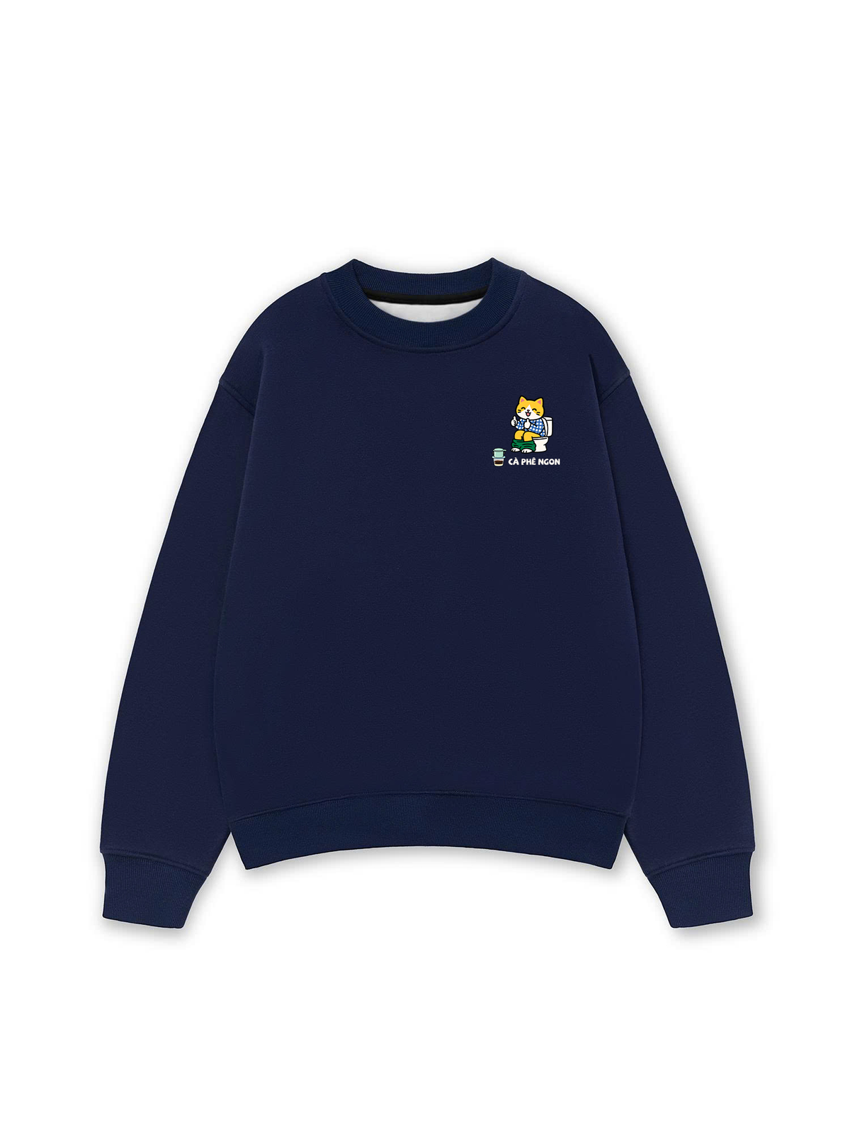 Áo Sweater Nỉ Hai Da Cà Phê Ngon