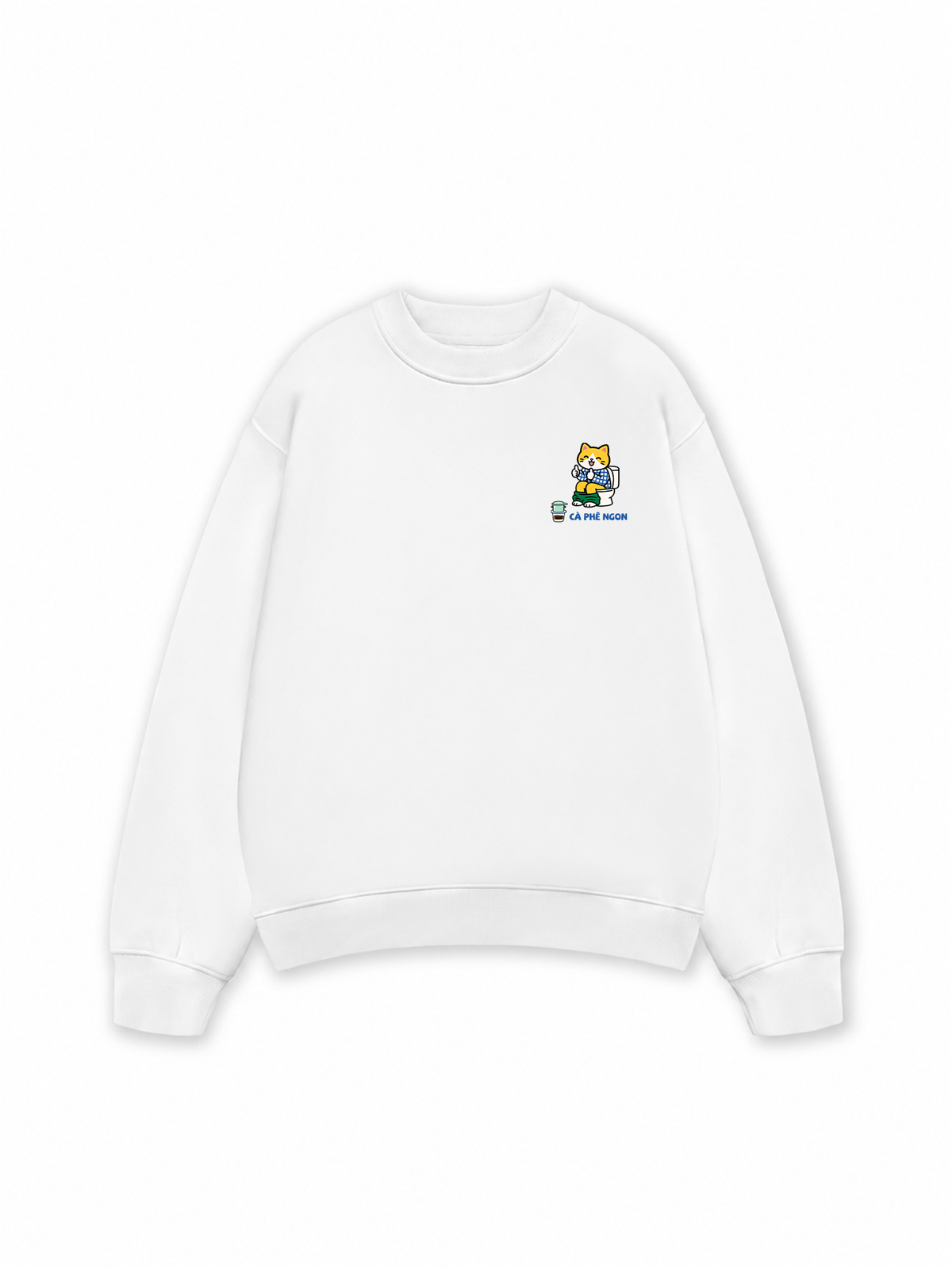 Áo Sweater Nỉ Hai Da Cà Phê Ngon