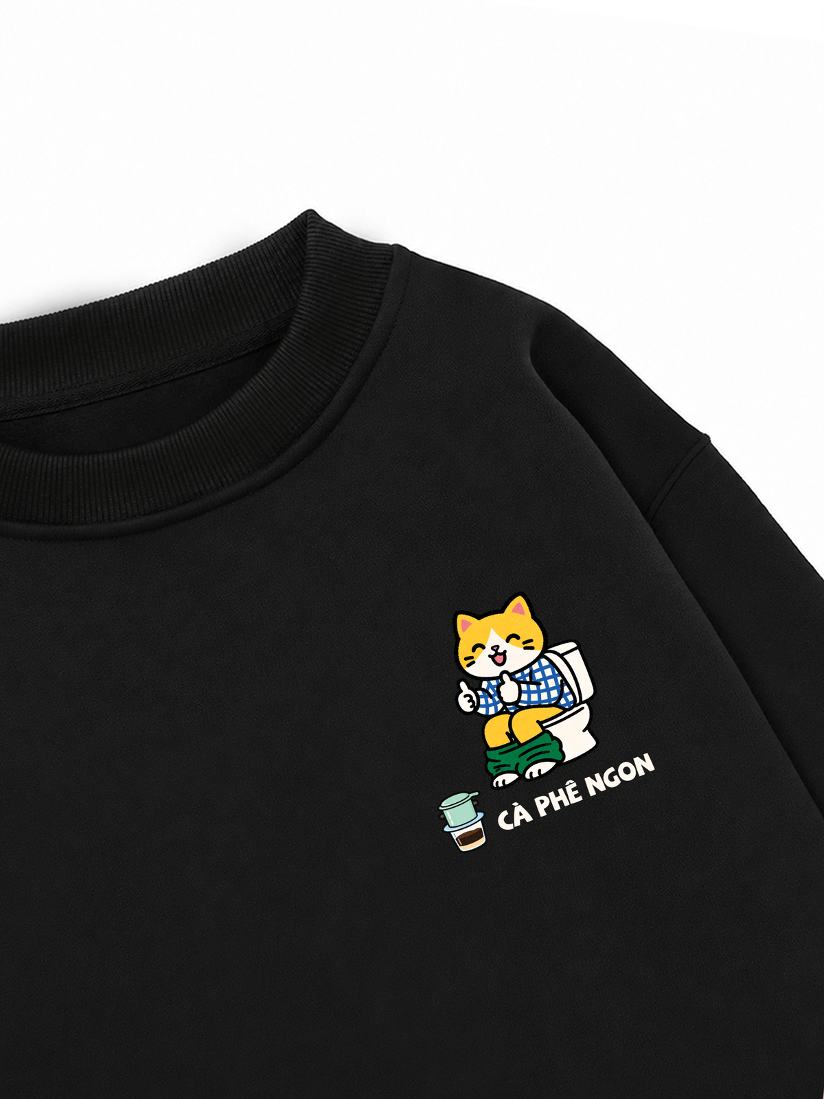 Áo Sweater Nỉ Hai Da Cà Phê Ngon