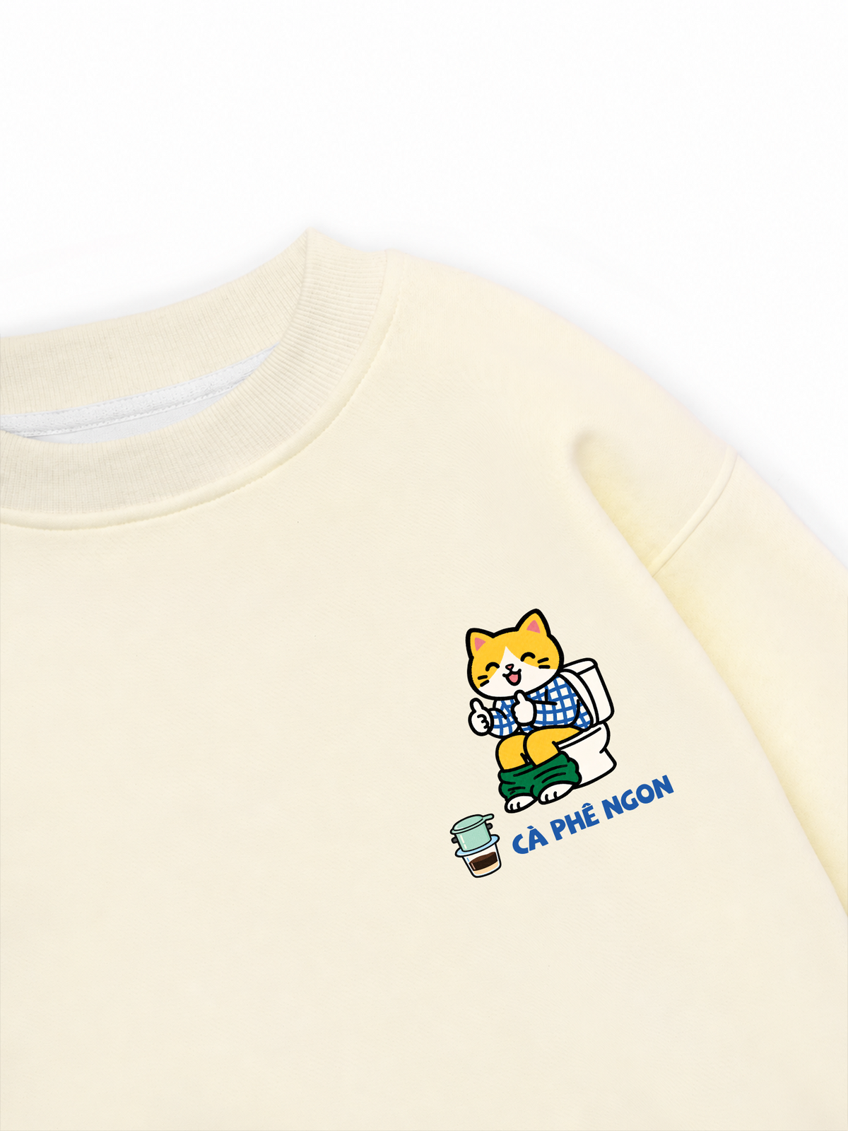 Áo Sweater Nỉ Hai Da Cà Phê Ngon