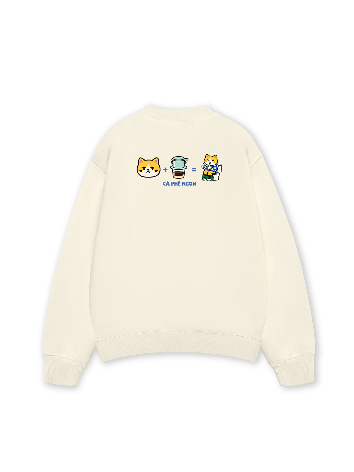 Áo Sweater Nỉ Hai Da Cà Phê Ngon