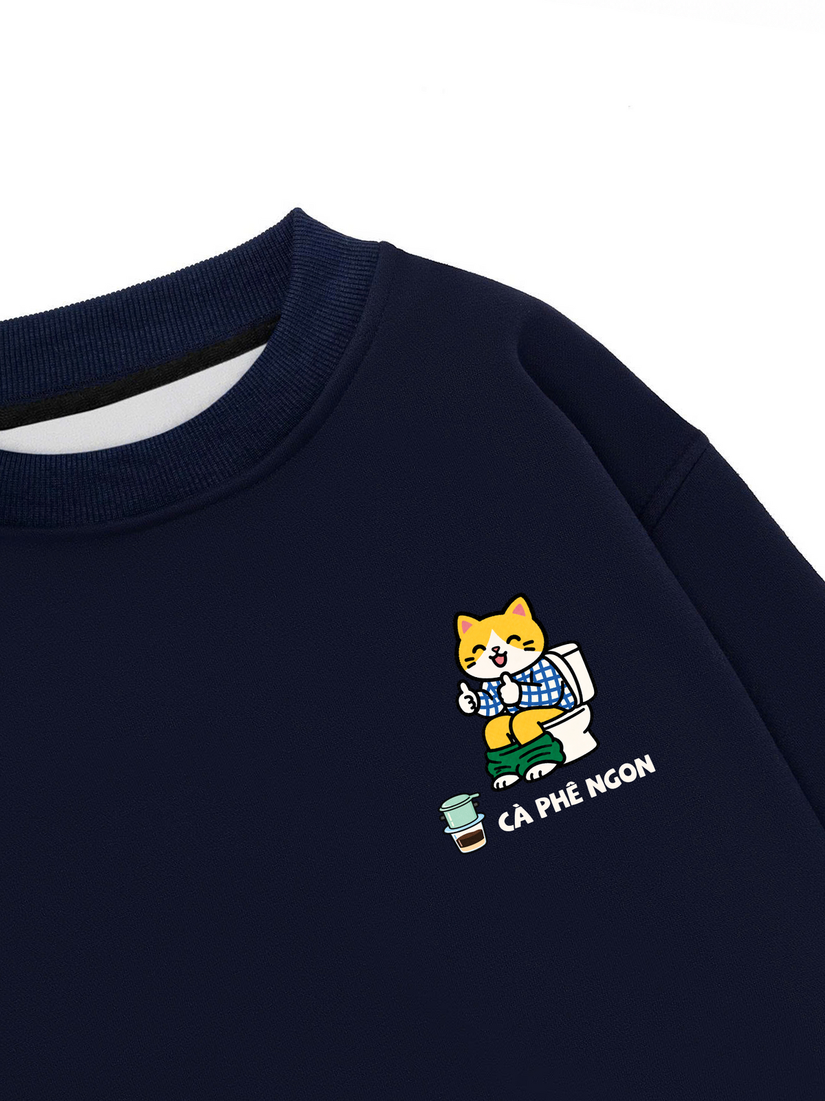 Áo Sweater Nỉ Hai Da Cà Phê Ngon