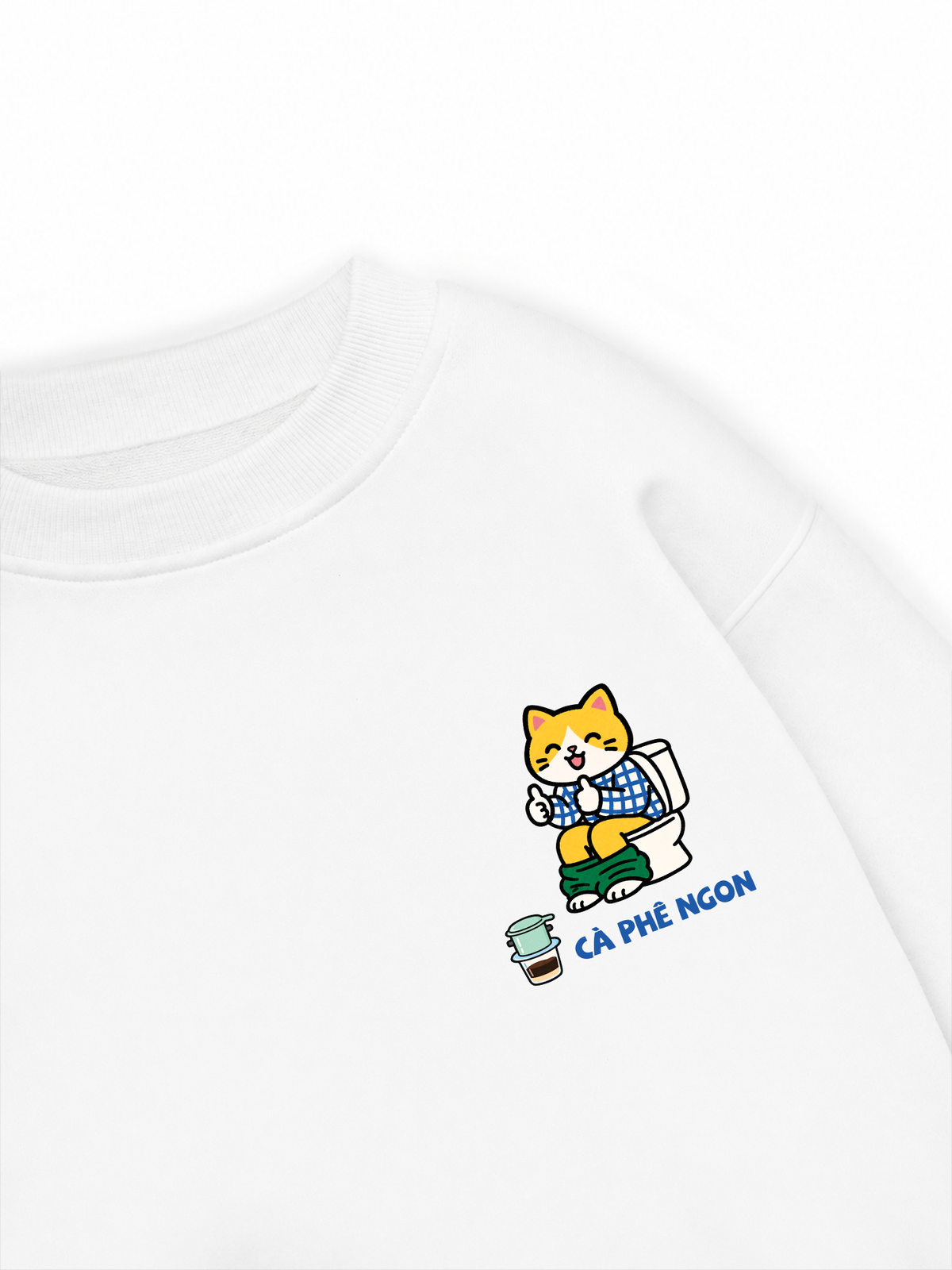 Áo Sweater Nỉ Hai Da Cà Phê Ngon