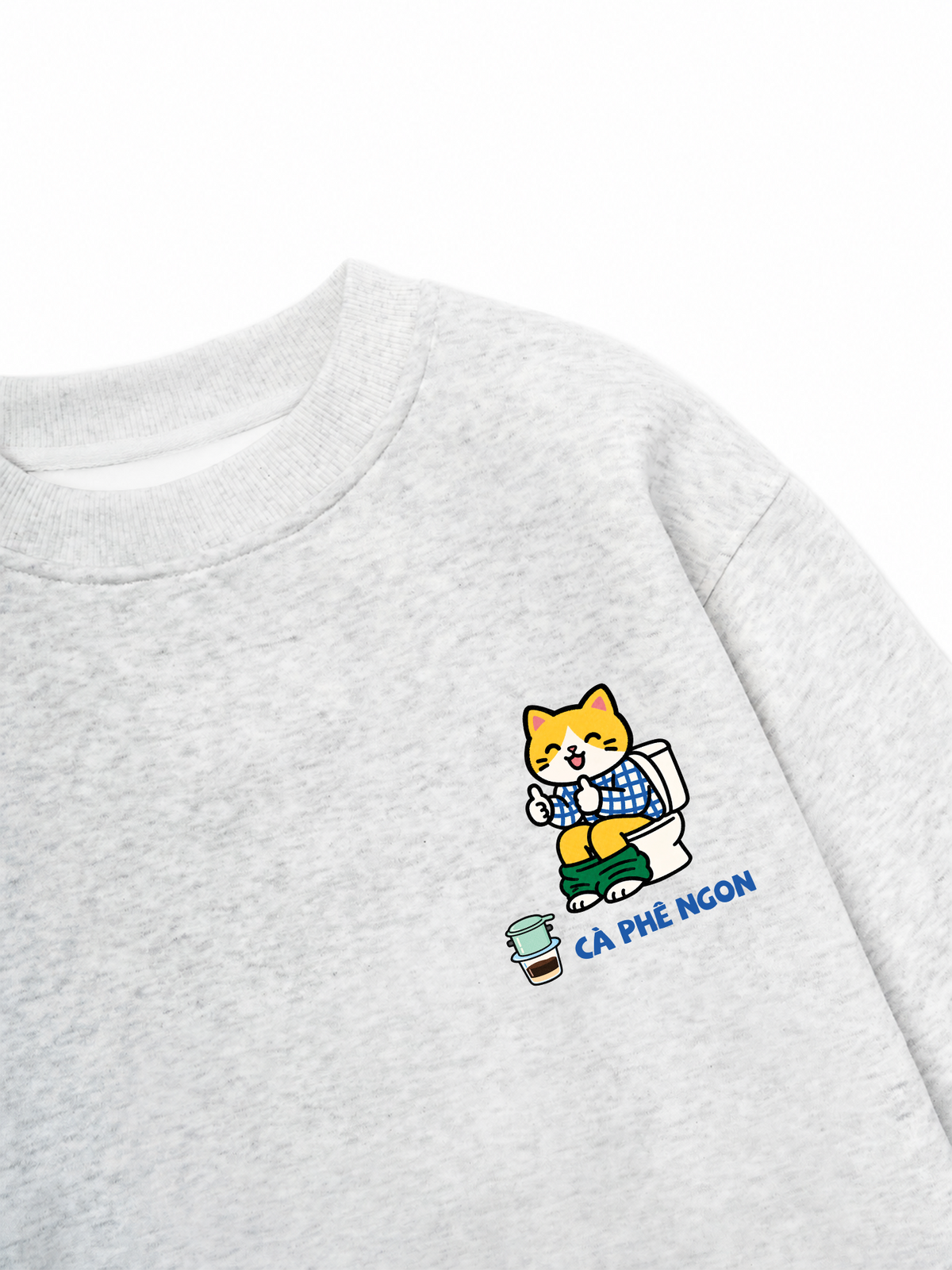 Áo Sweater Nỉ Hai Da Cà Phê Ngon