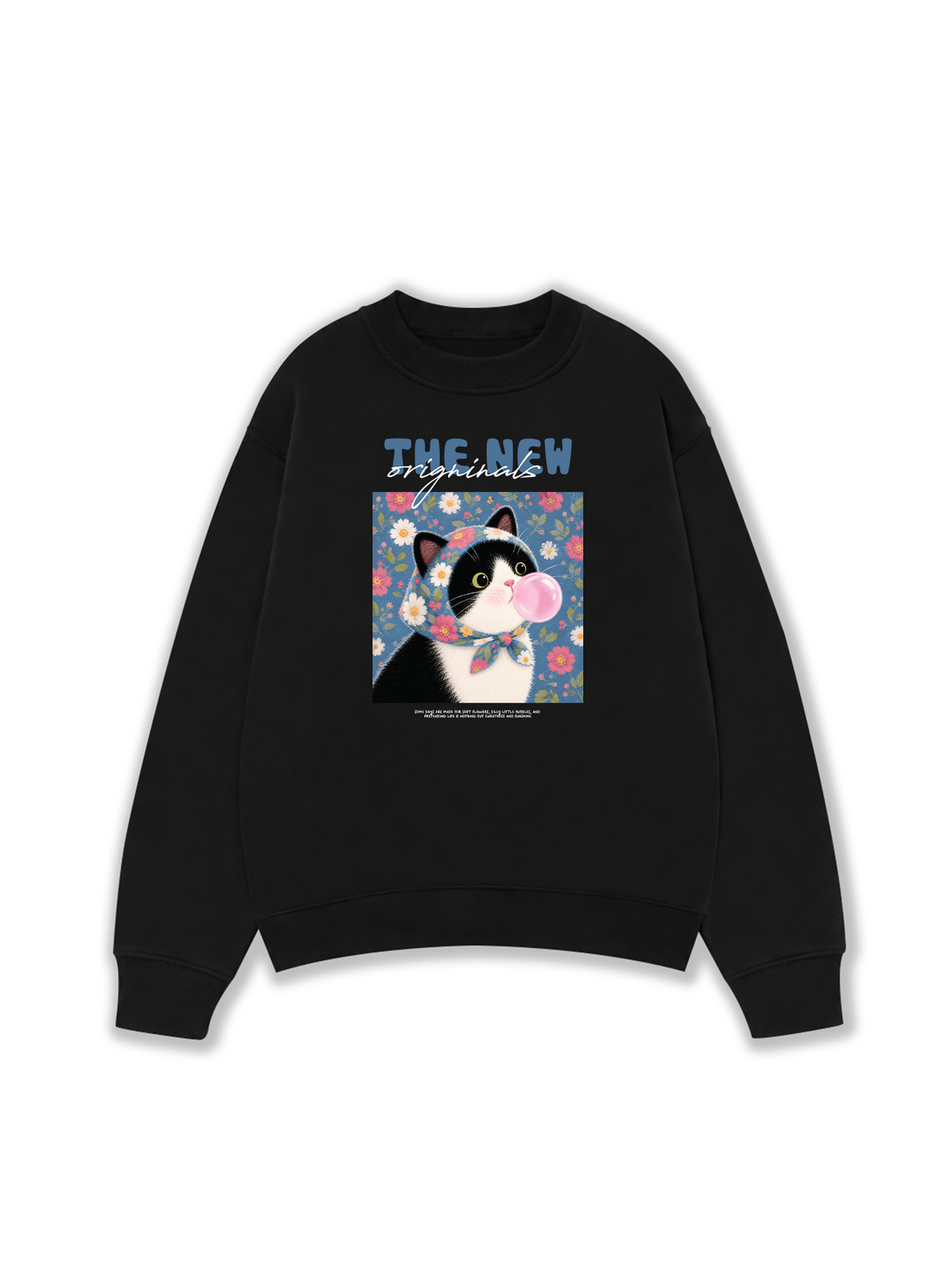Áo Sweater Nỉ Hai Da Pink Bubble Meow
