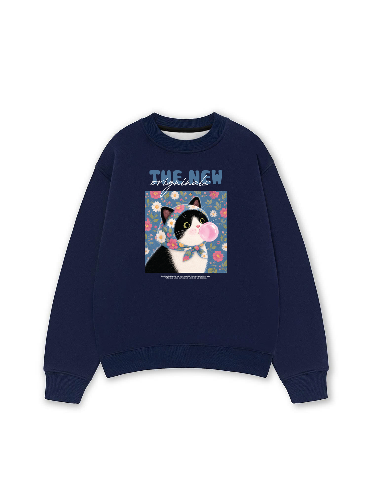 Áo Sweater Nỉ Hai Da Pink Bubble Meow