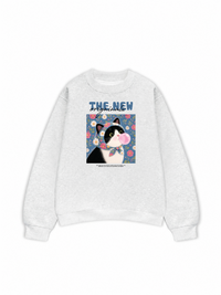 Áo Sweater Nỉ Hai Da Pink Bubble Meow