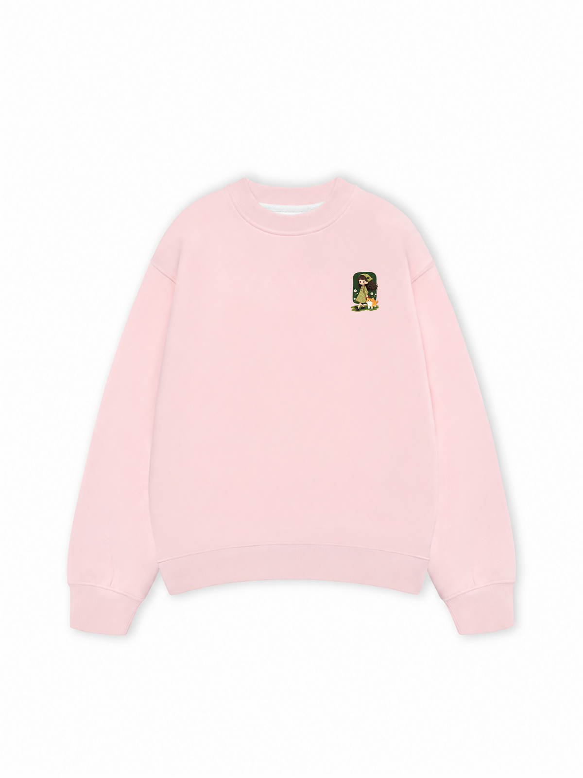 Áo Sweater Nỉ Hai Da Walking With A Cat