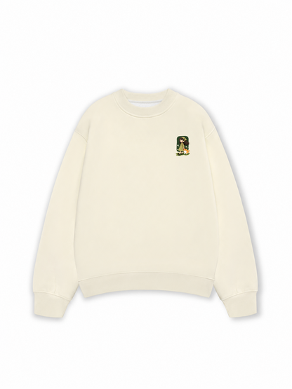Áo Sweater Nỉ Hai Da Walking With A Cat
