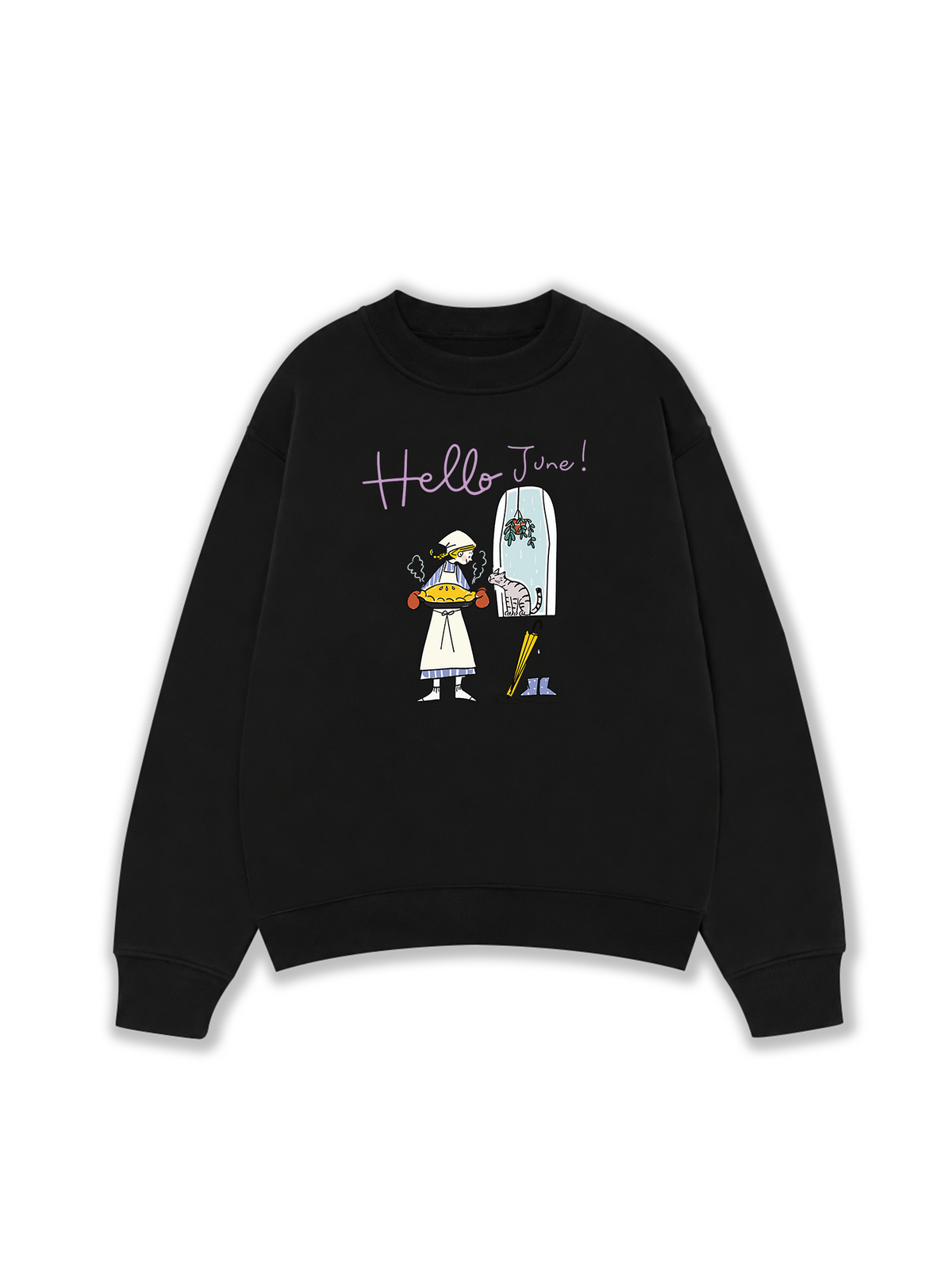 Áo Sweater Nỉ Hai Da Hello June