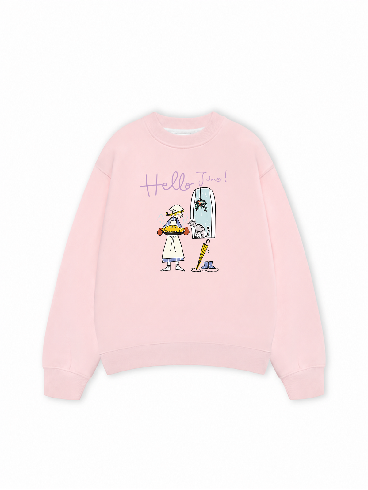Áo Sweater Nỉ Hai Da Hello June
