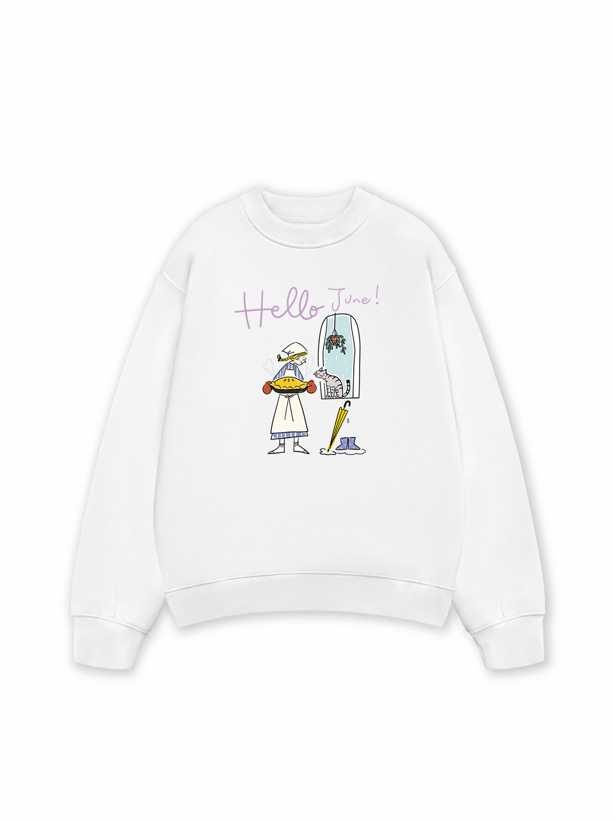 Áo Sweater Nỉ Hai Da Hello June