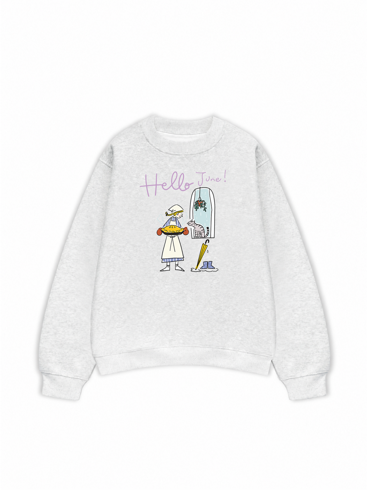 Áo Sweater Nỉ Hai Da Hello June