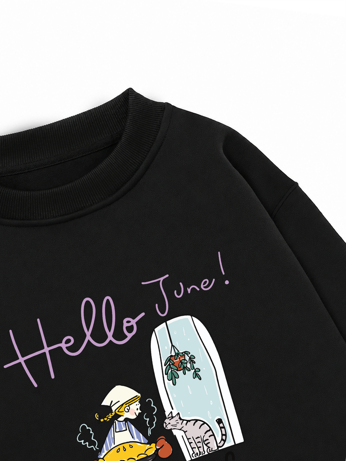 Áo Sweater Nỉ Hai Da Hello June