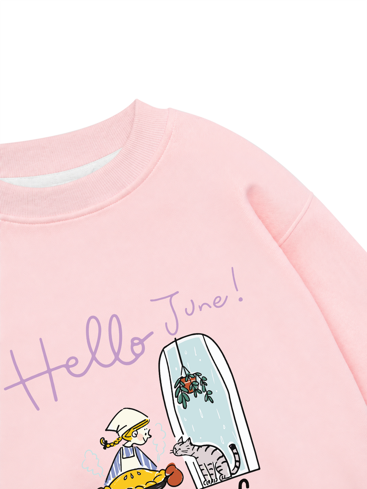 Áo Sweater Nỉ Hai Da Hello June
