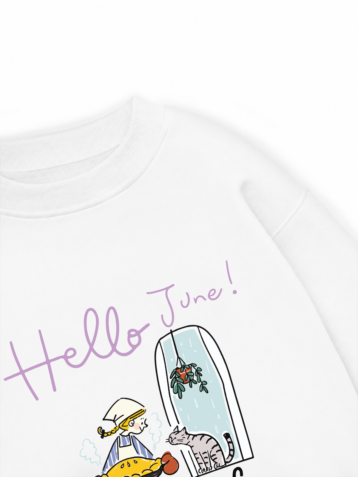 Áo Sweater Nỉ Hai Da Hello June