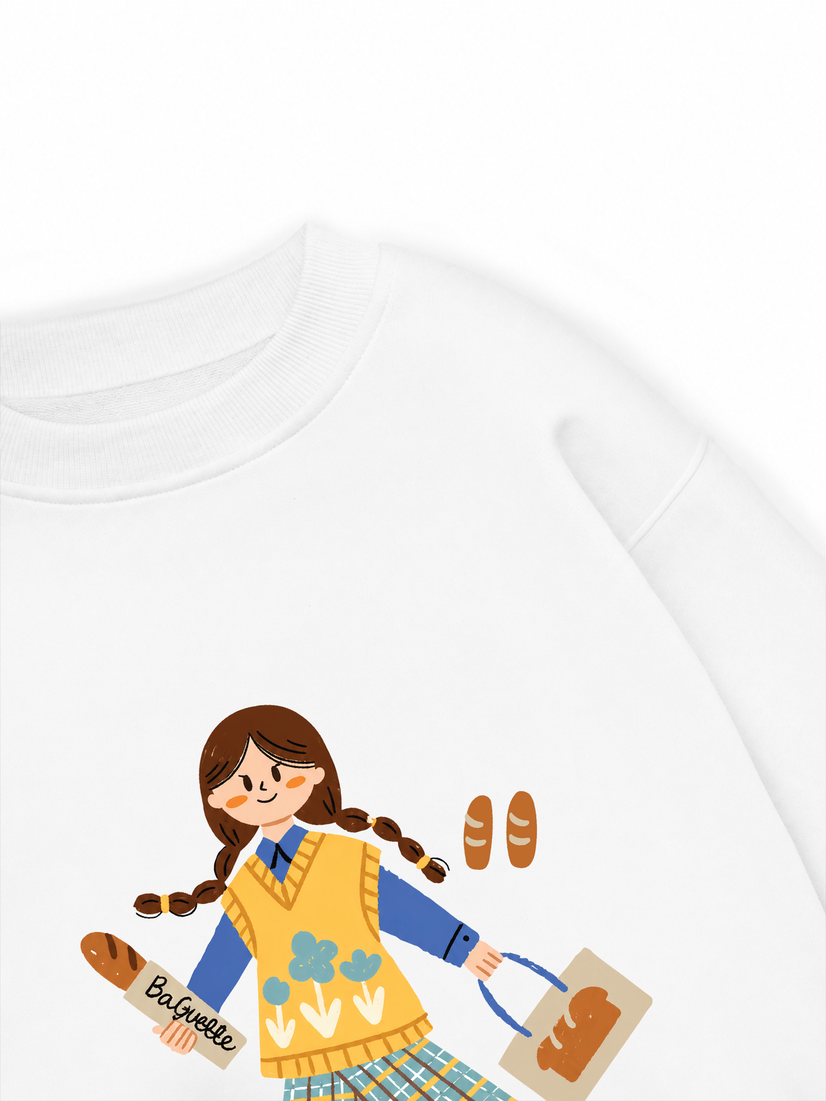 Áo Sweater Nỉ Hai Da Bread Lover