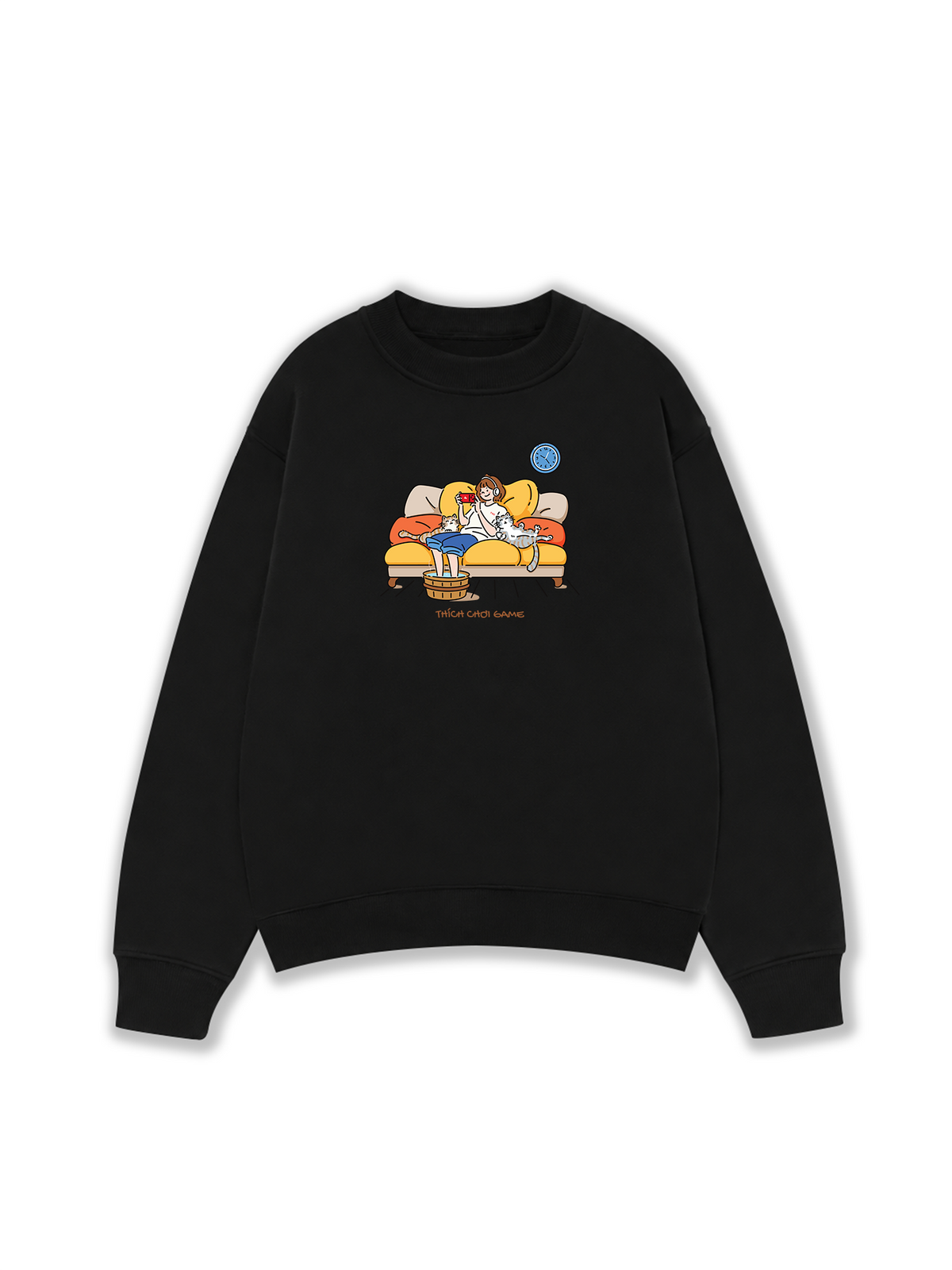 Áo Sweater Nỉ Hai Da Everyday Diary Thích Chơi Game