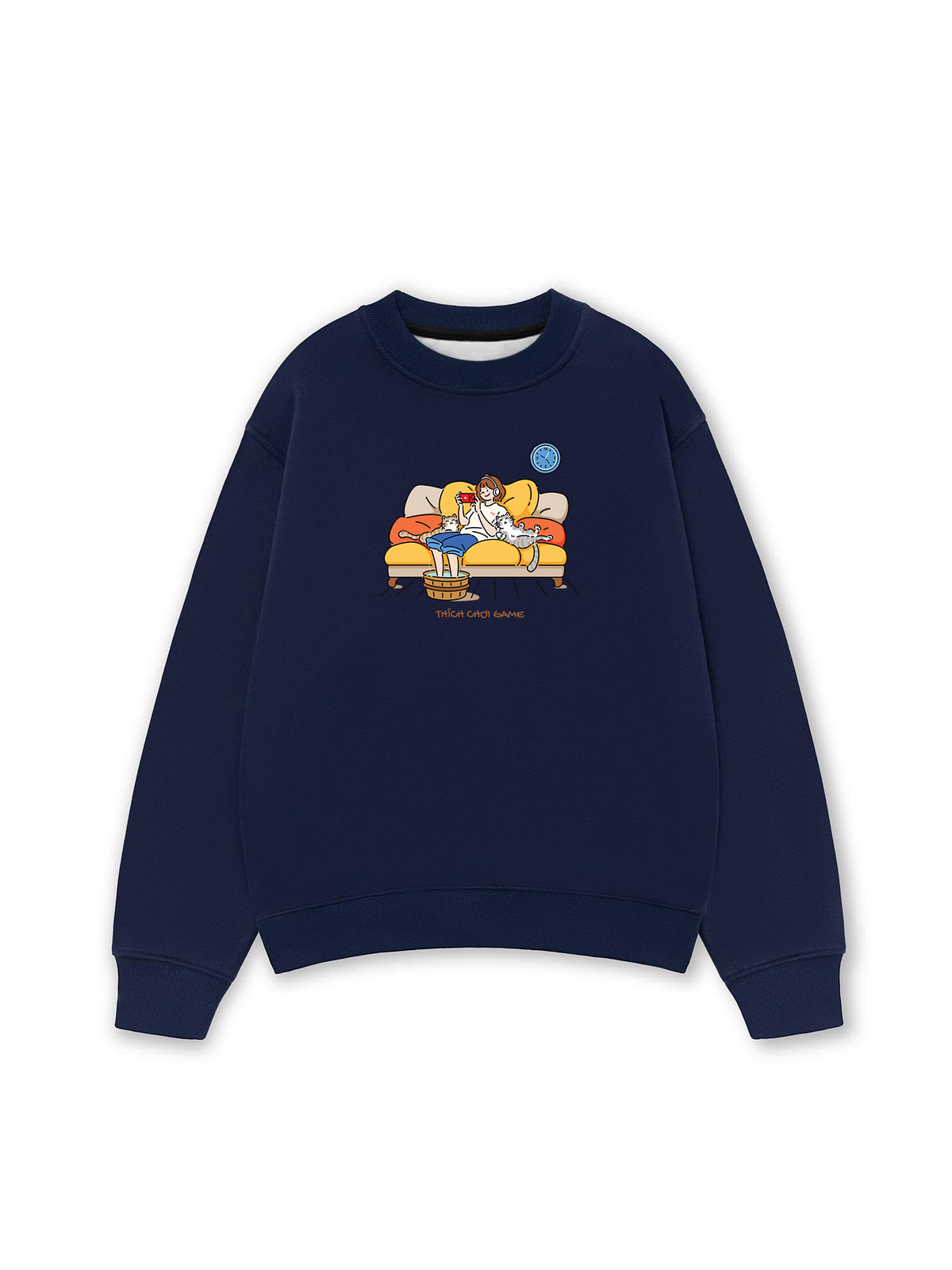 Áo Sweater Nỉ Hai Da Everyday Diary Thích Chơi Game