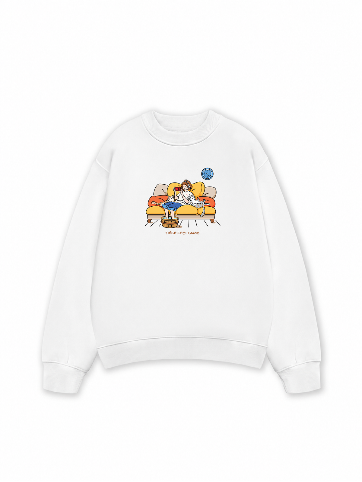 Áo Sweater Nỉ Hai Da Everyday Diary Thích Chơi Game
