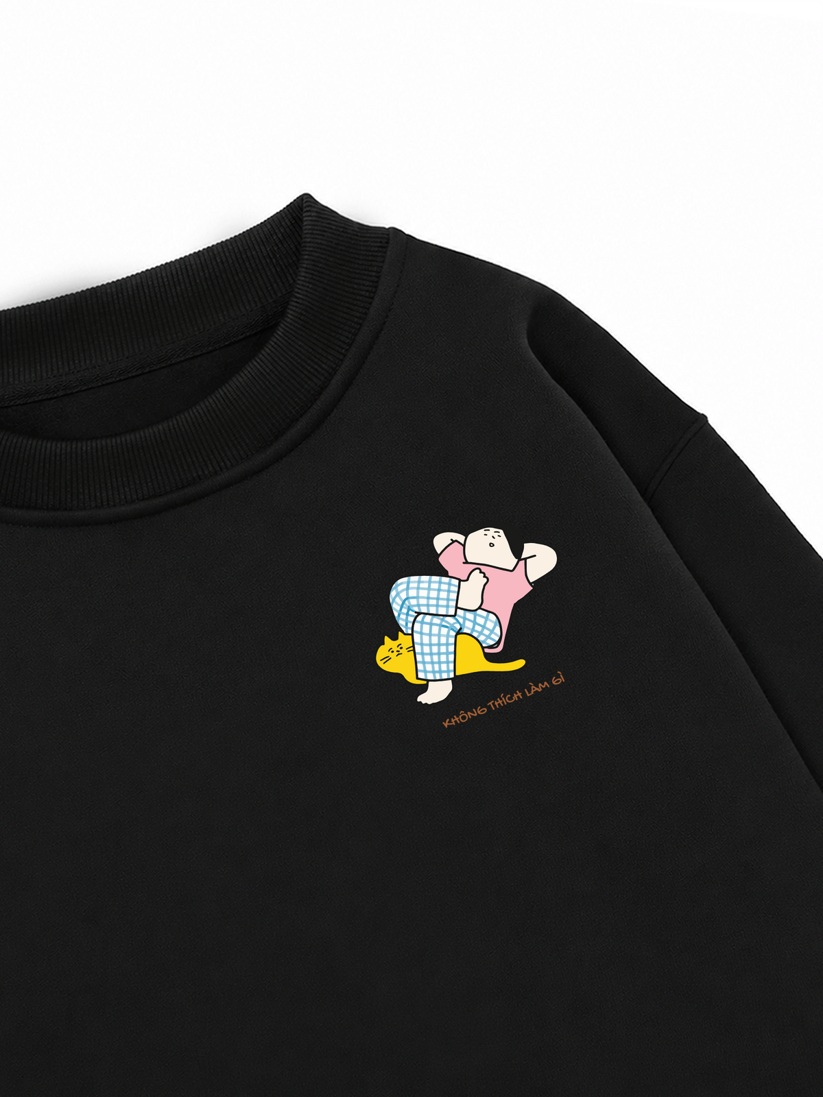 Áo Sweater Nỉ Hai Da Everyday Diary Không Thích Làm Gì
