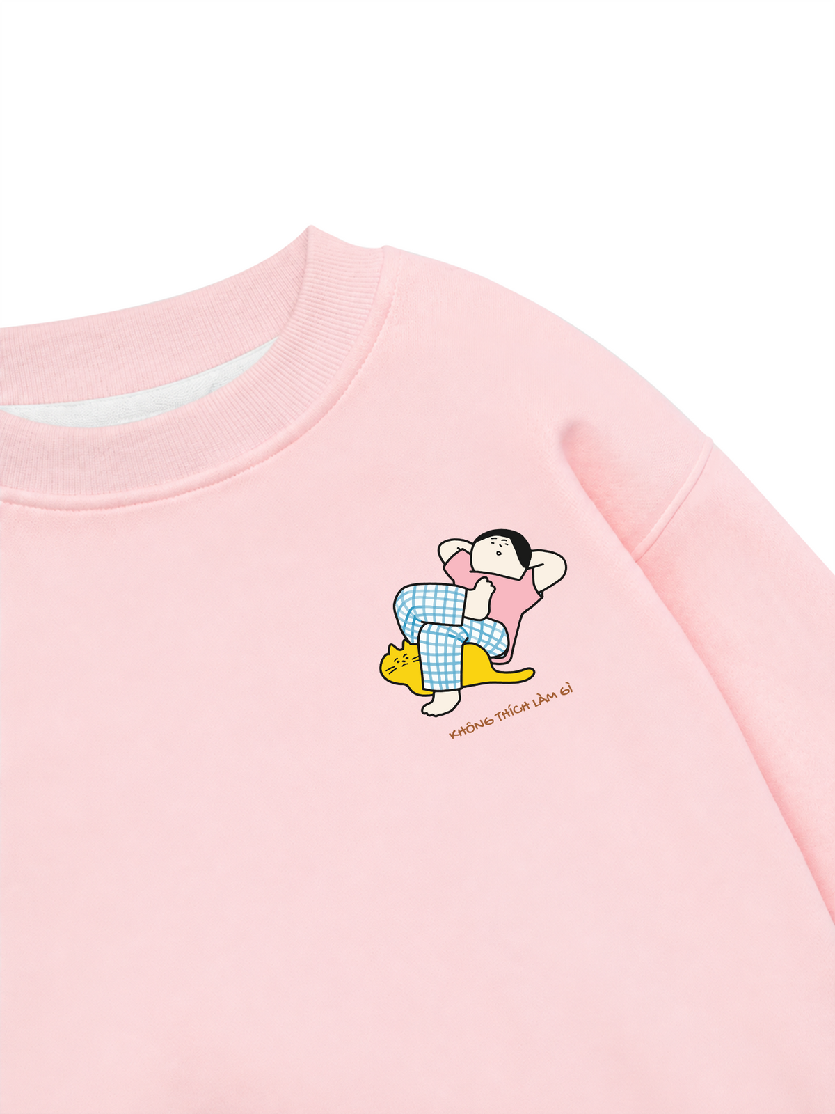 Áo Sweater Nỉ Hai Da Everyday Diary Không Thích Làm Gì