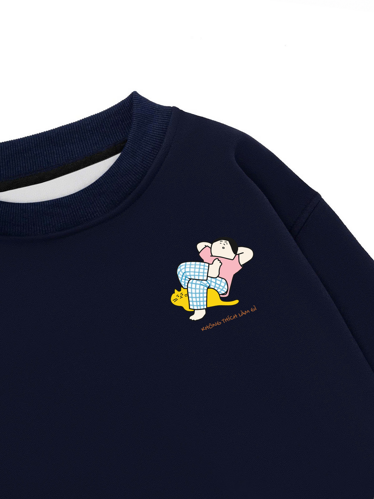 Áo Sweater Nỉ Hai Da Everyday Diary Không Thích Làm Gì