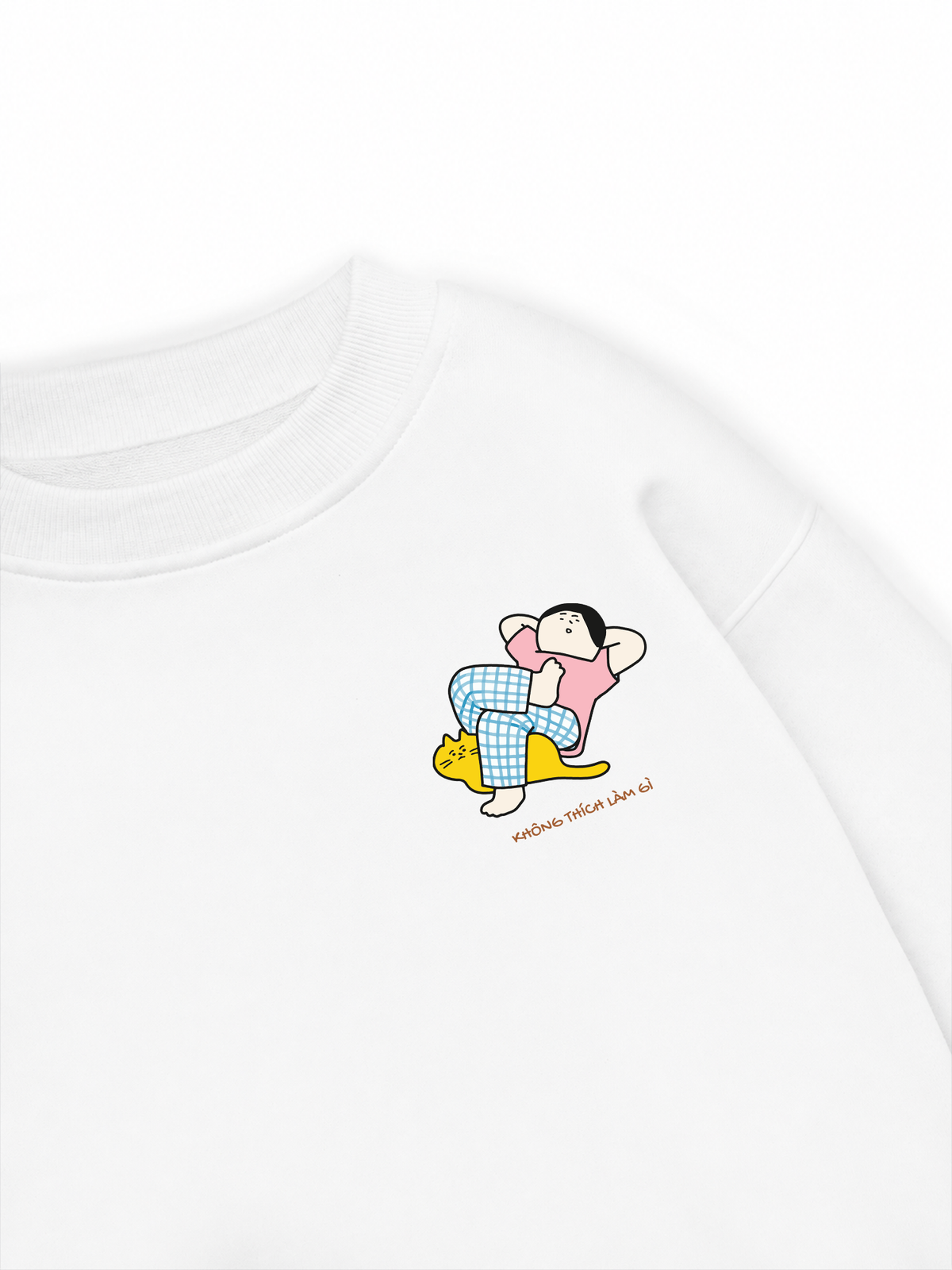 Áo Sweater Nỉ Hai Da Everyday Diary Không Thích Làm Gì